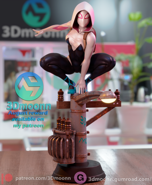 Spider-Gwen Resin Fan Art Sculpture 3DMoonn