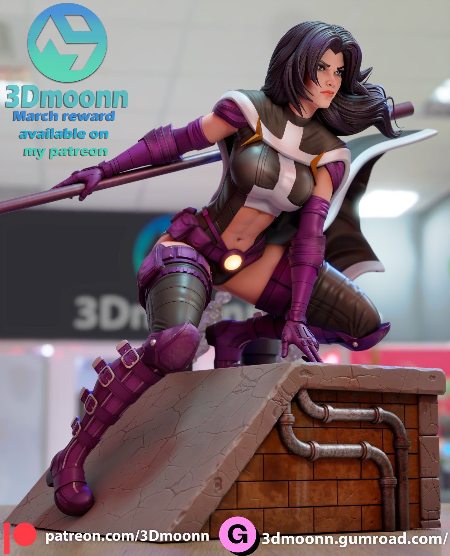 Huntress Resin Fan Art Sculpture 3DMoonn