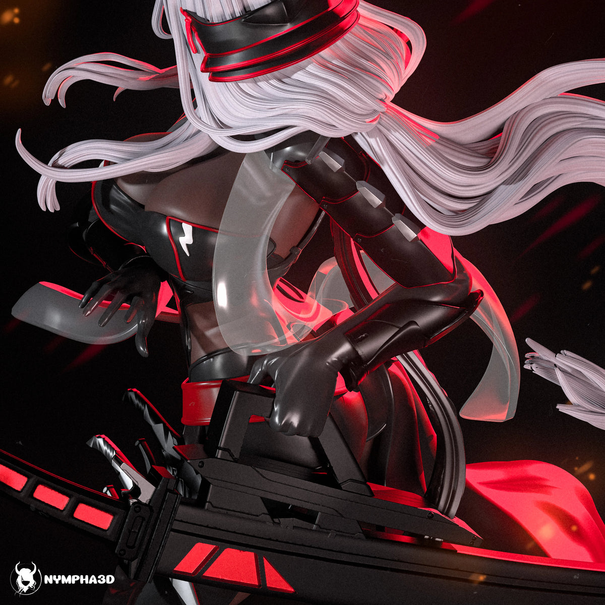 Scarlet Black Shadow Resin Art (Nympha3D)