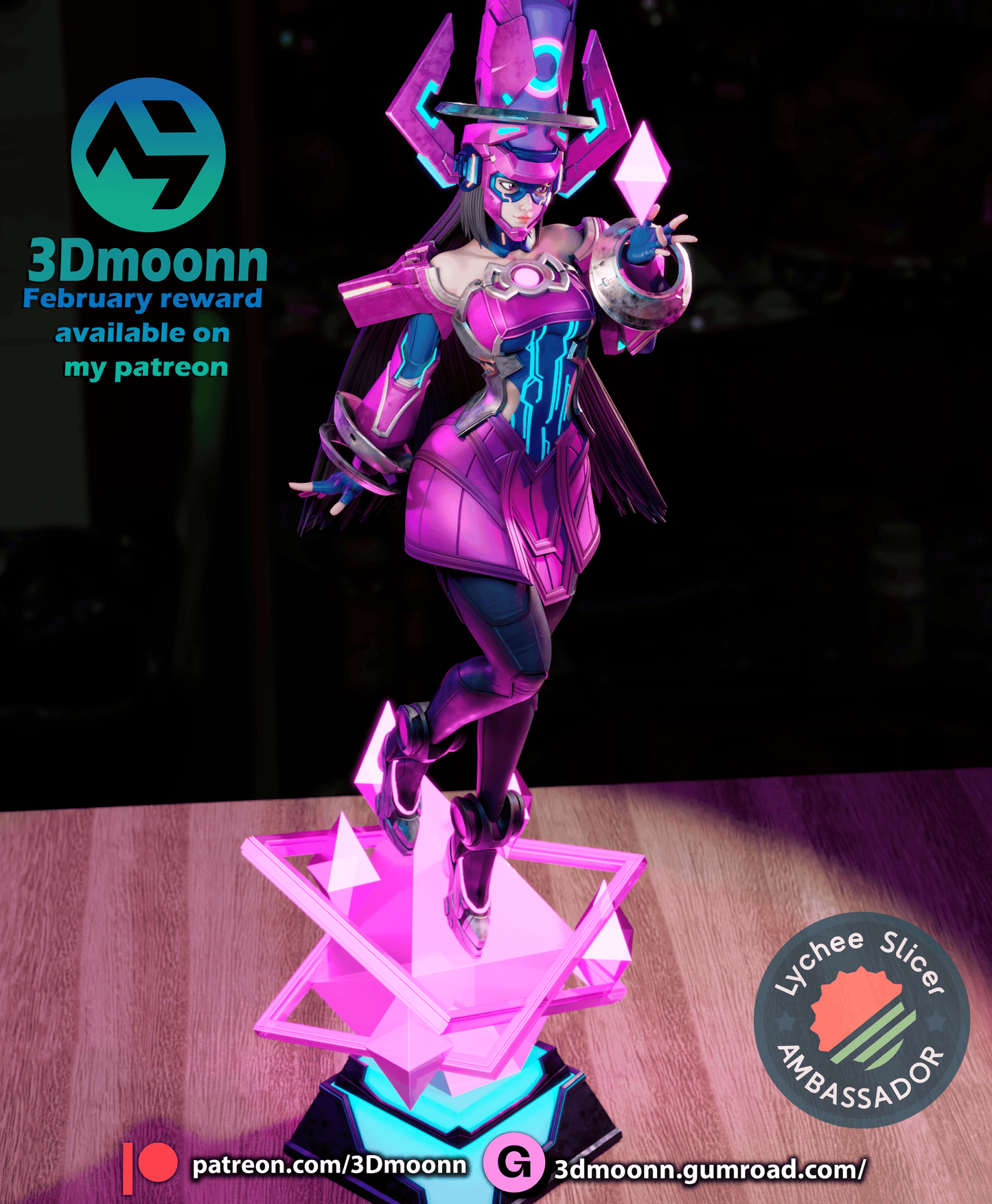 Galacta Resin Fan Art Sculpture (3DM)