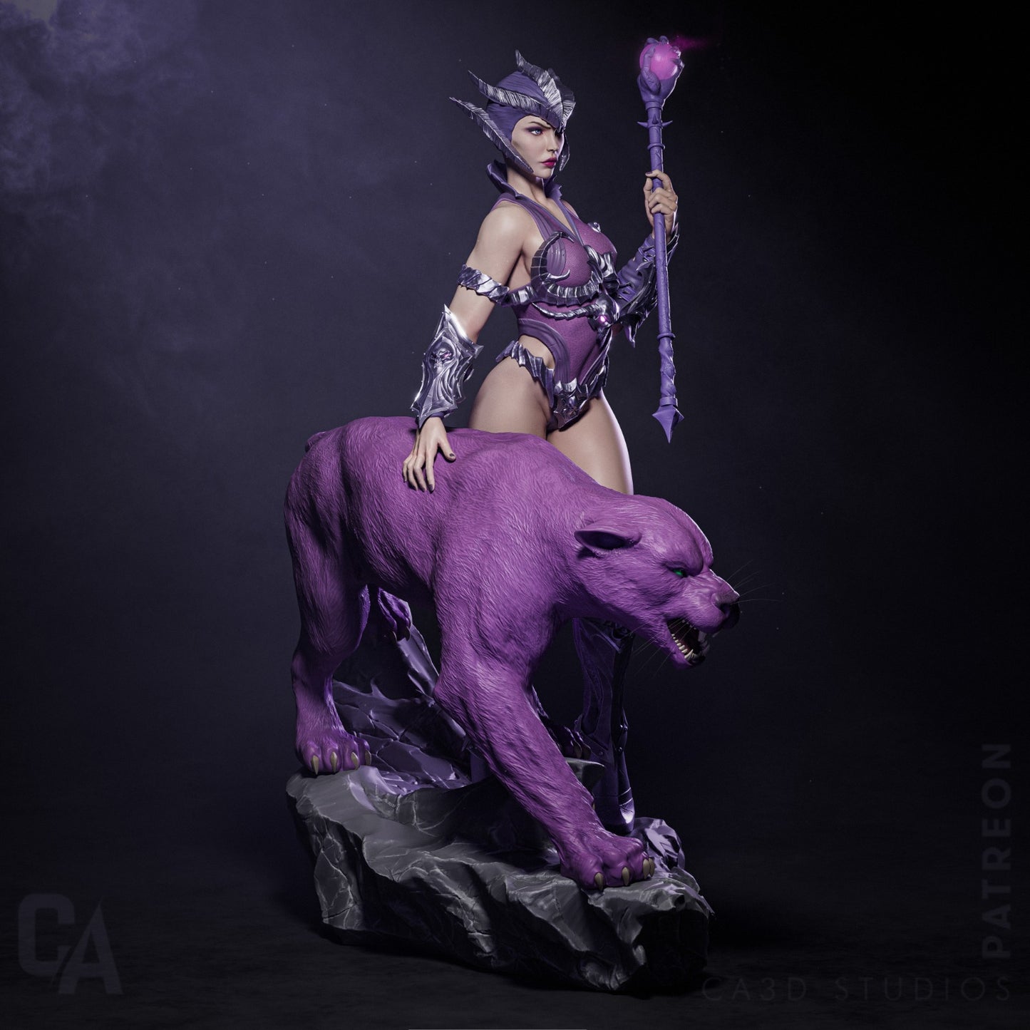 He-Man Evil-Lyn Collectible Resin Fan Art Pro Painted - MTO