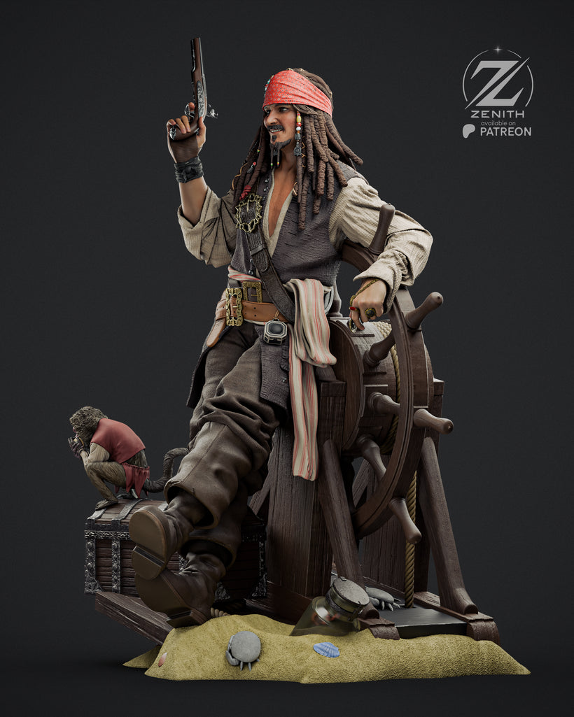 Jack Sparrow Resin Fan Art MTO (Design by Zenith)