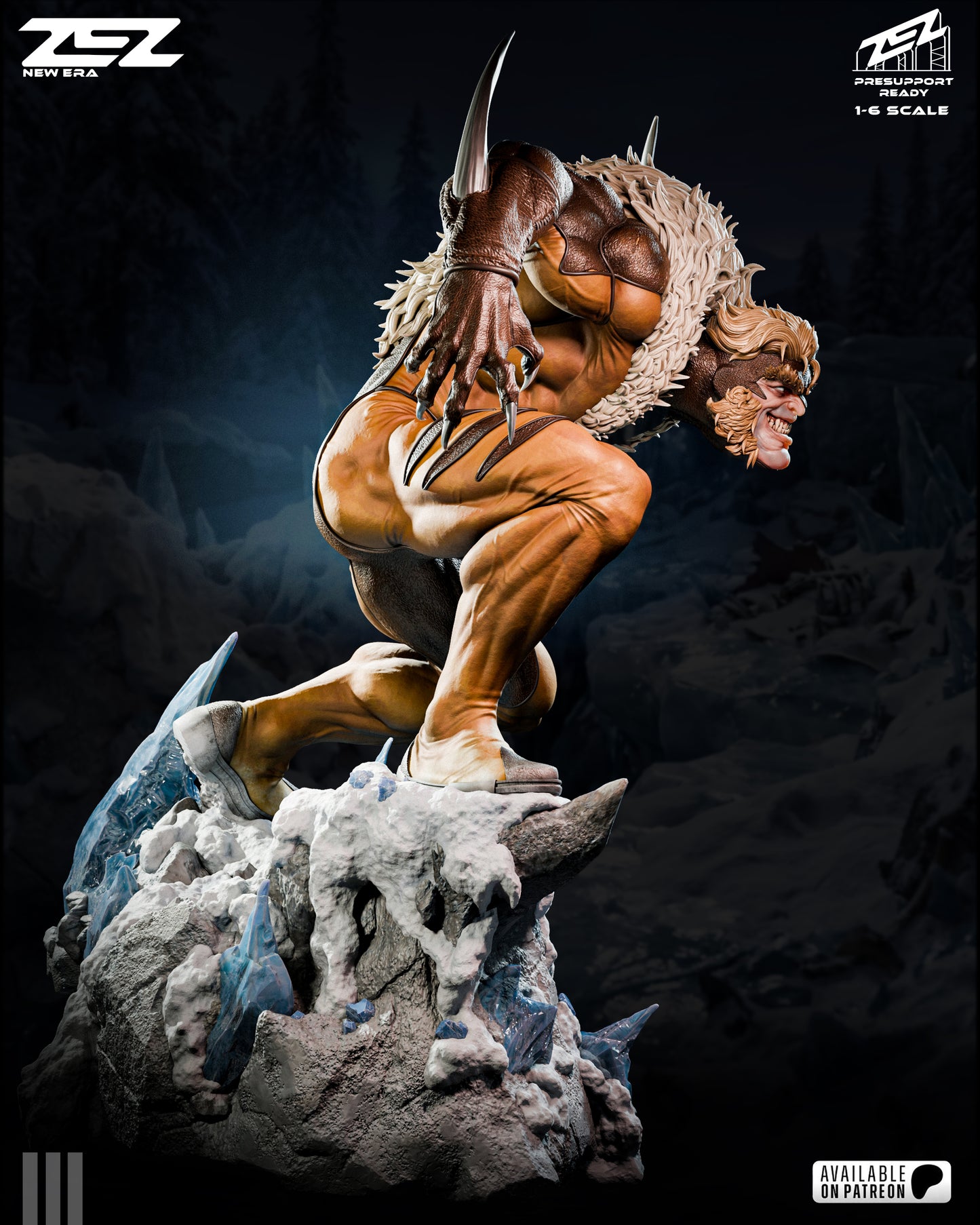 Sabretooth Resin Art (Design by ZEZ Studios)