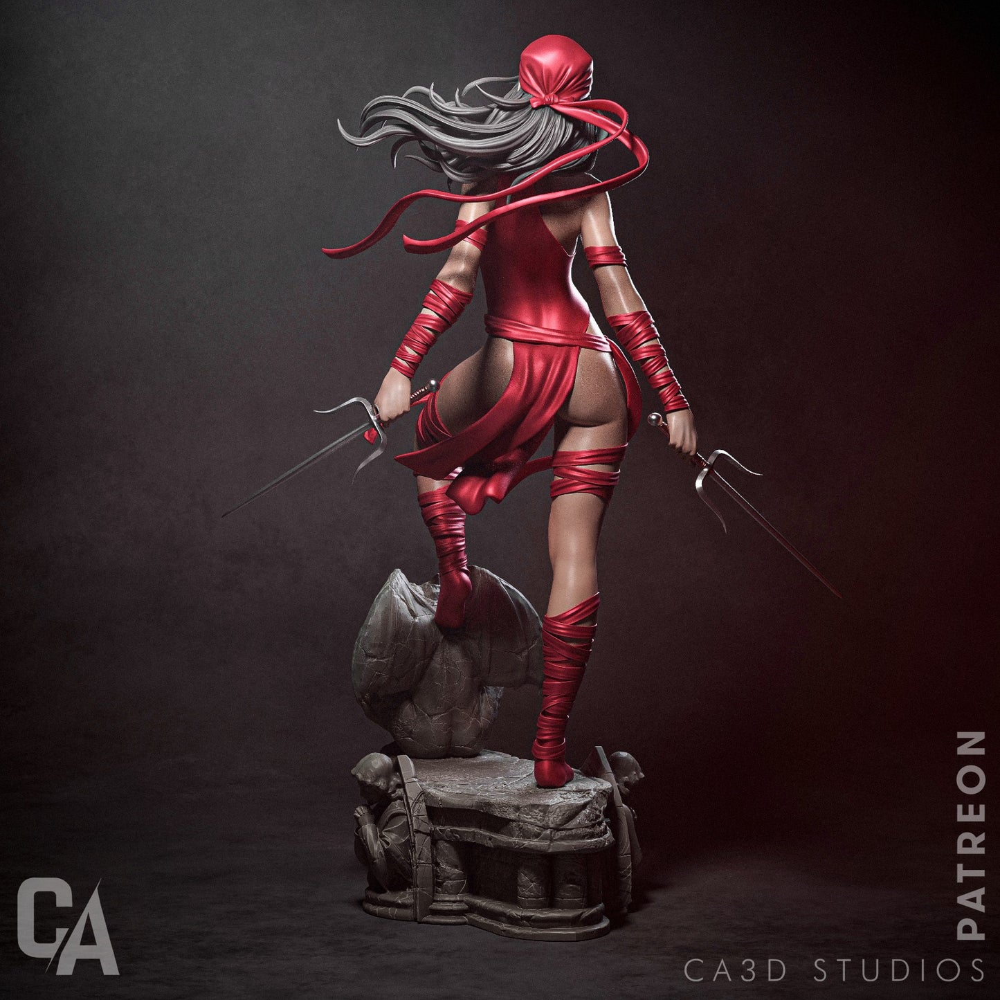 Marvel Elektra Collectible Resin Fan Art Pro Painted - MTO