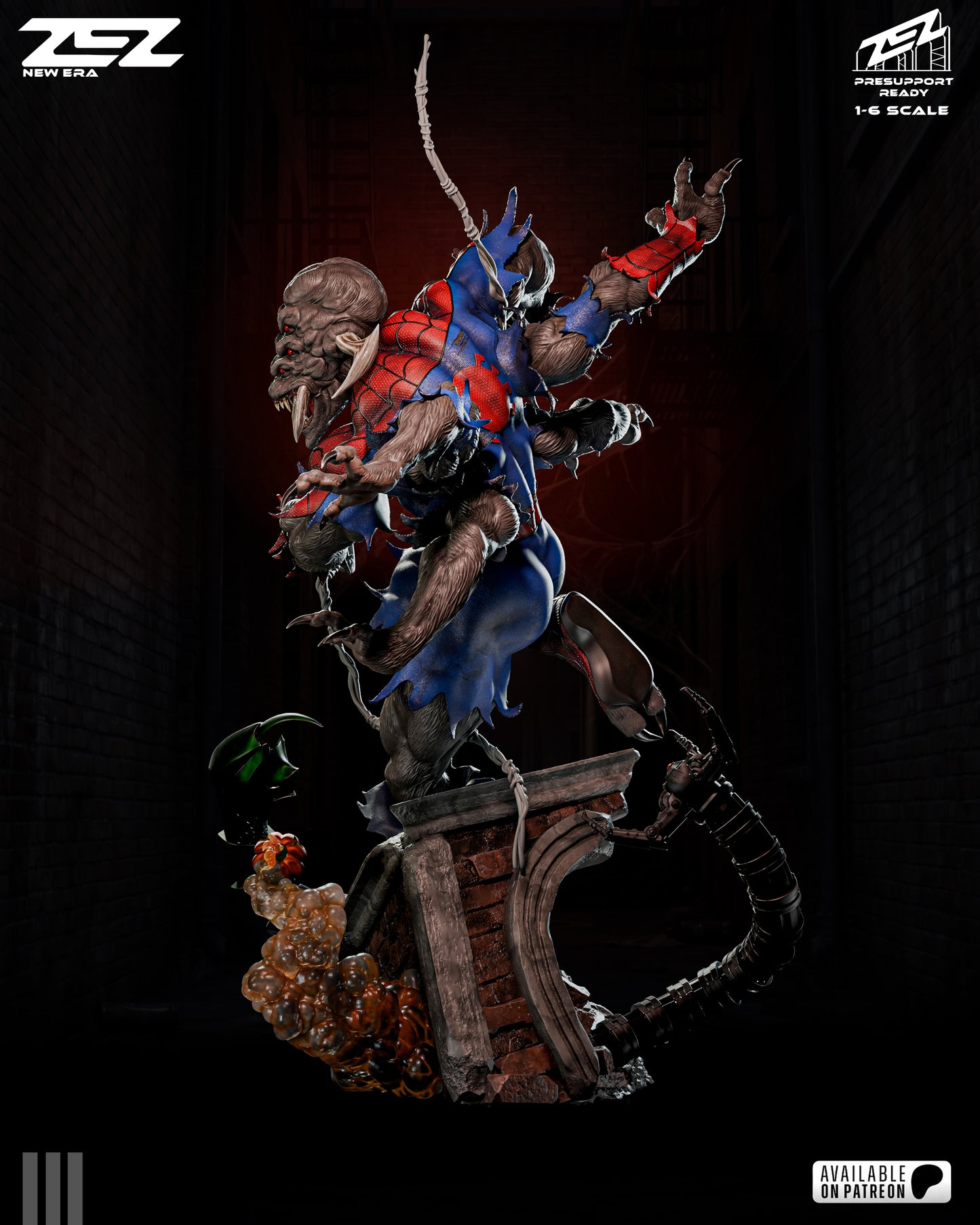Man Spider Resin Art (Design by ZEZ Studios)