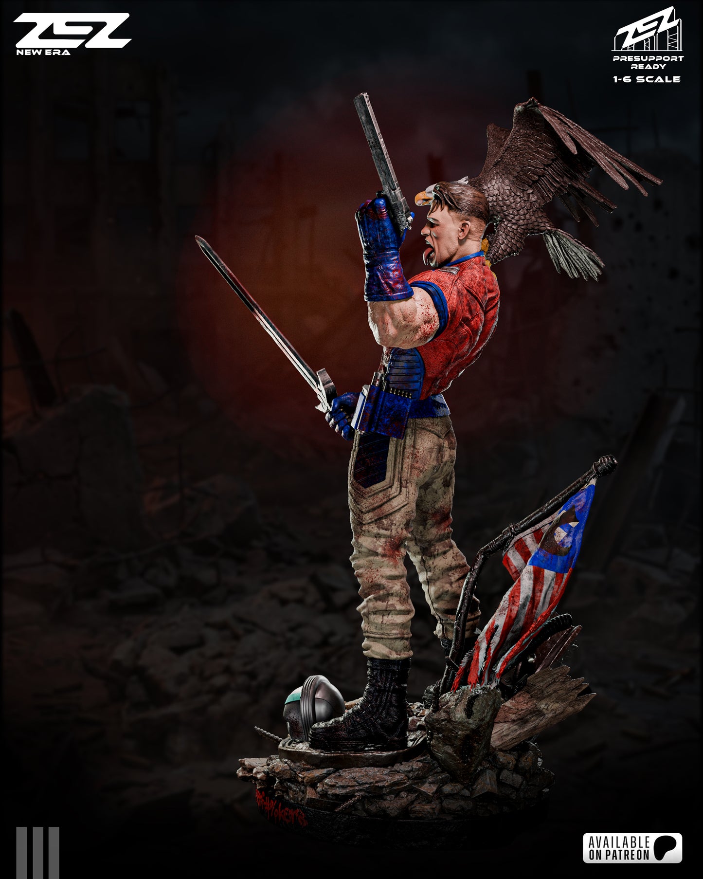 Peacemaker Resin Art (Design by ZEZ Studios)