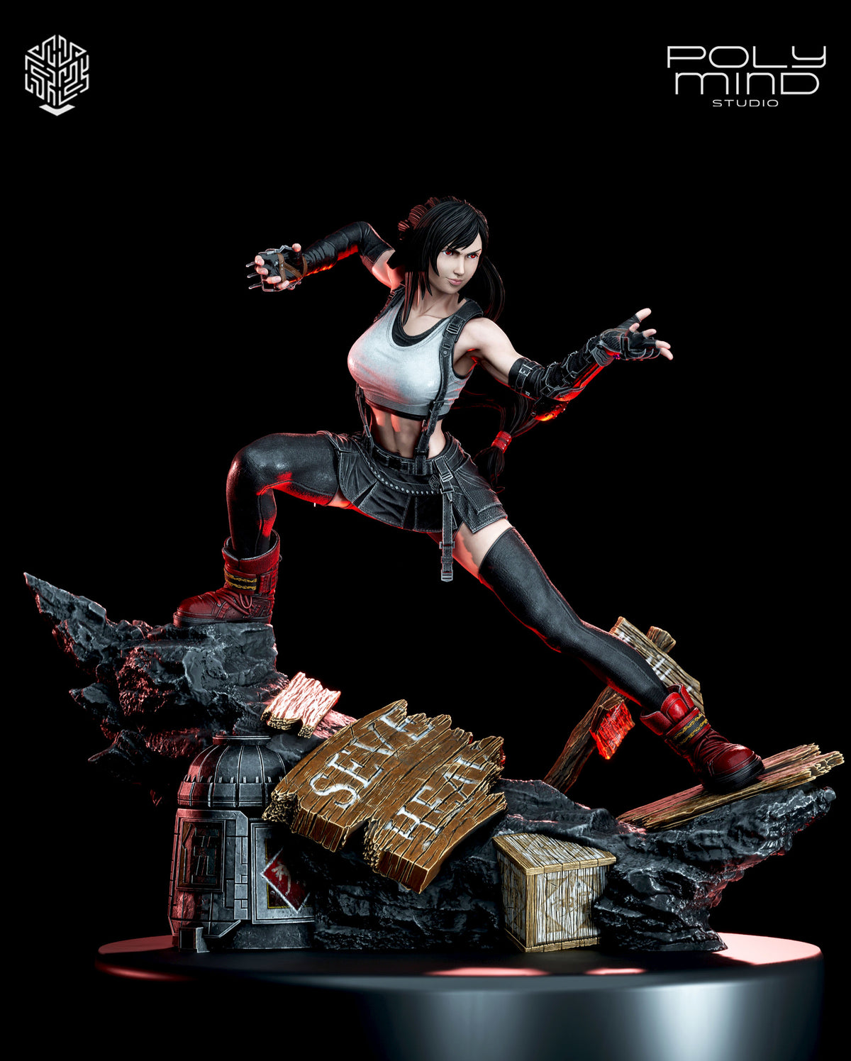 Tifa Lockhart Final Fantasy Resin Art (PolyMind Version)