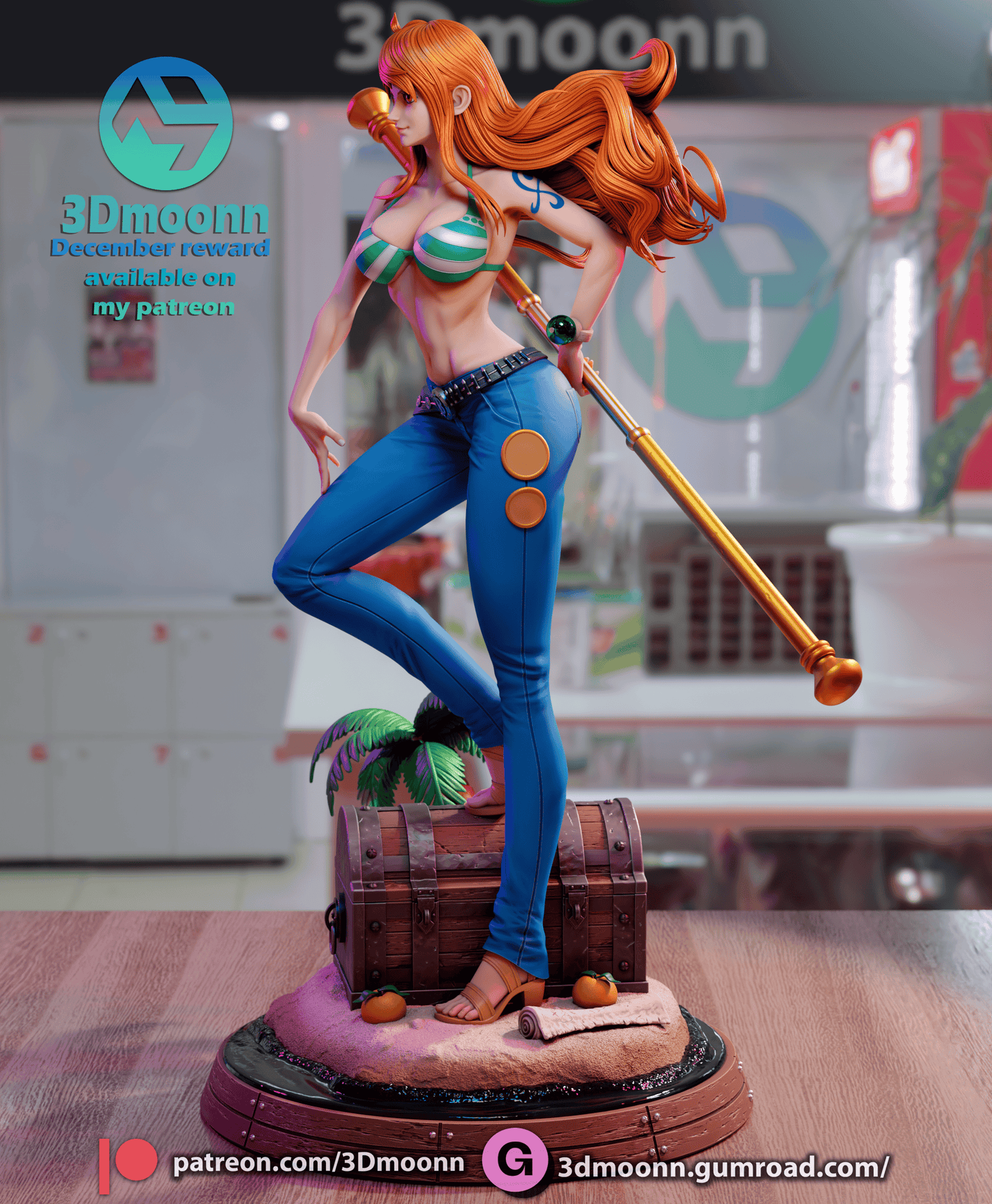 Nami Resin Fan Art Sculpture (3DM)