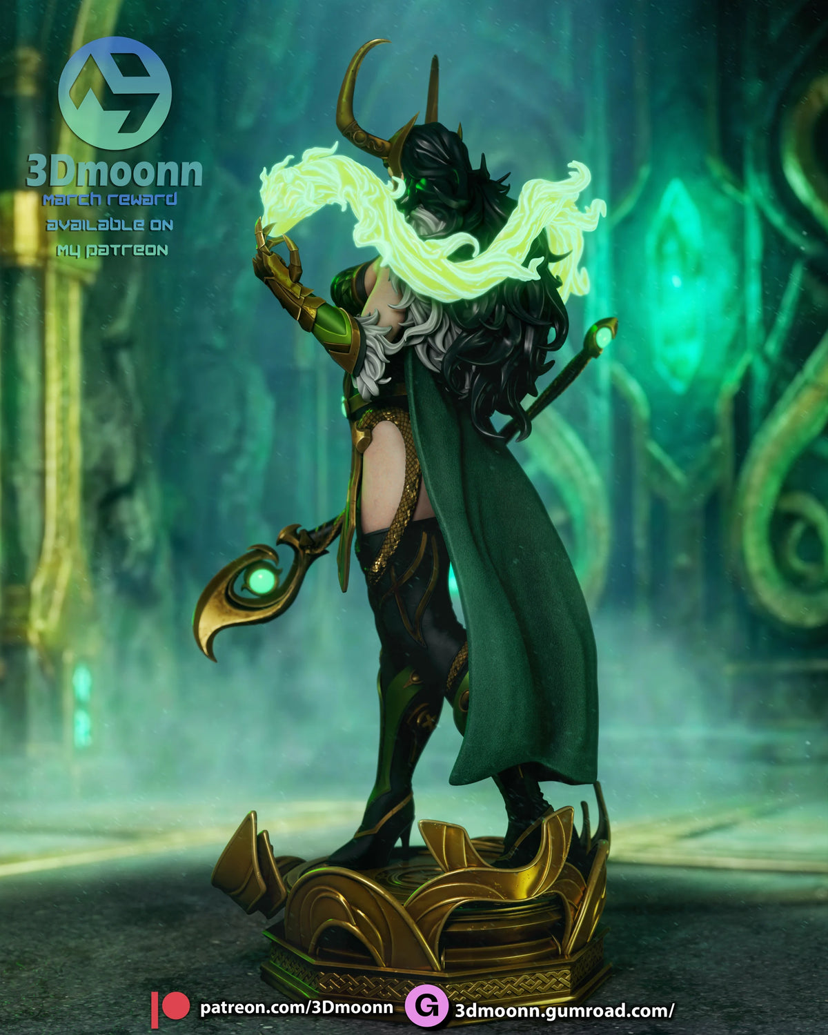 Lady Loki Resin Sculpture Fan Art - MTO (3DMoonn)