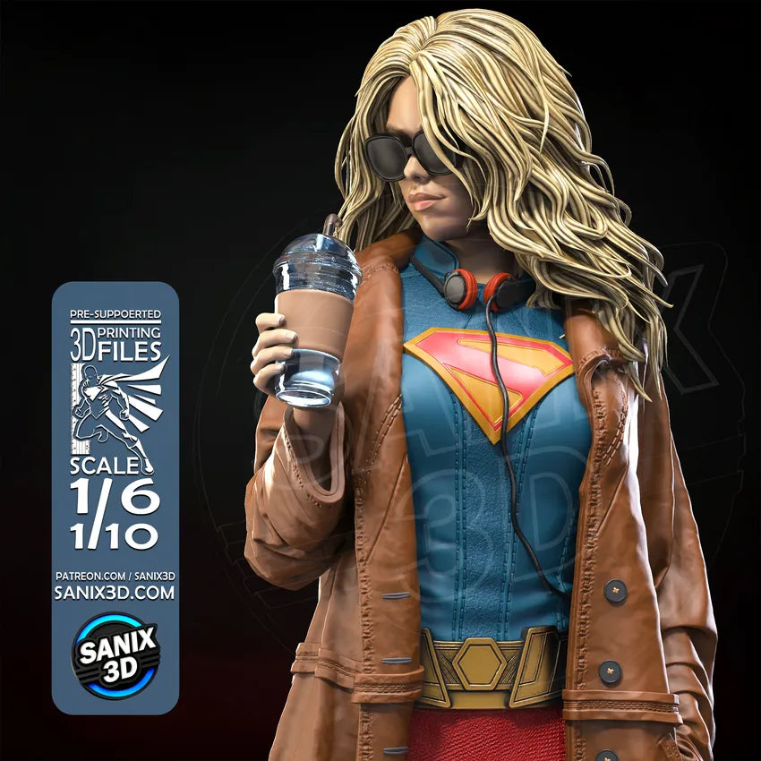 Supergirl Resin Fan Art Pro Painted - MTO (Design by Sanix3D)