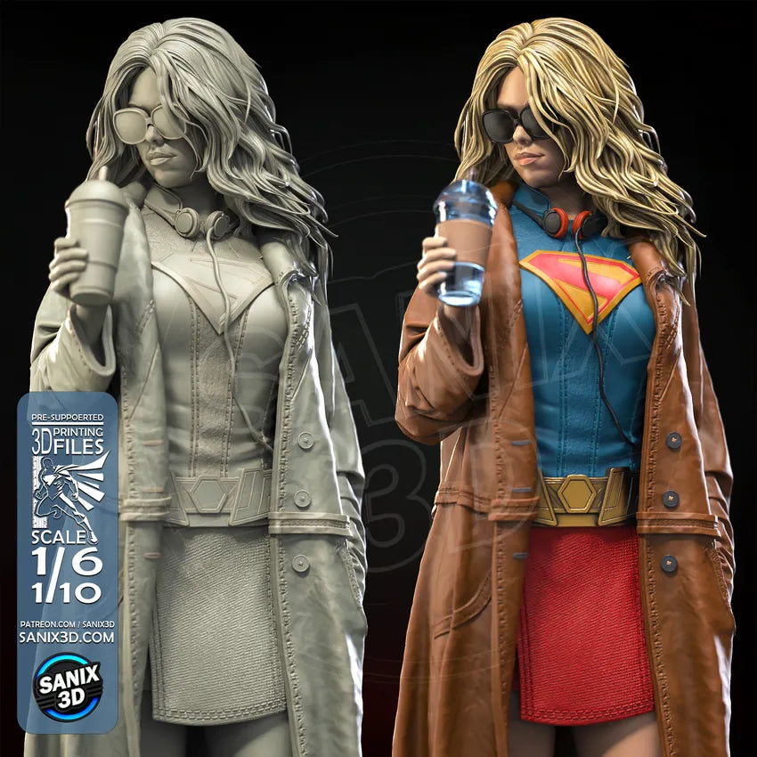 Supergirl Resin Fan Art Pro Painted - MTO (Design by Sanix3D)