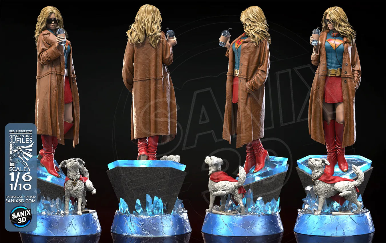 Supergirl Resin Fan Art Pro Painted - MTO (Design by Sanix3D)
