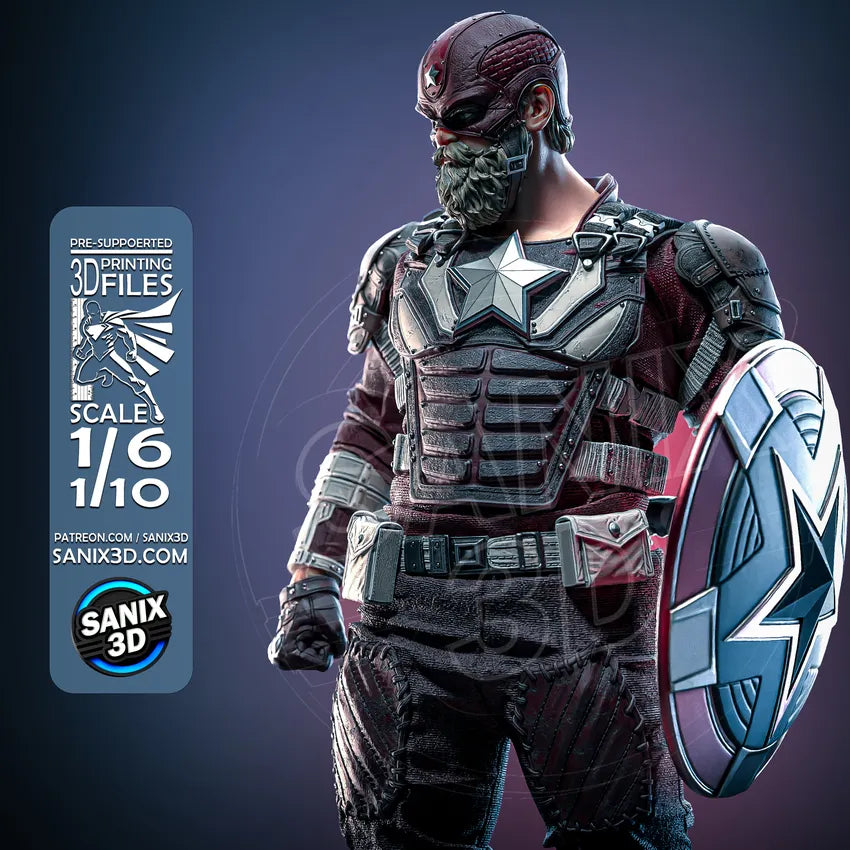 Red Guardian Resin Art (Design by Sanix3D)