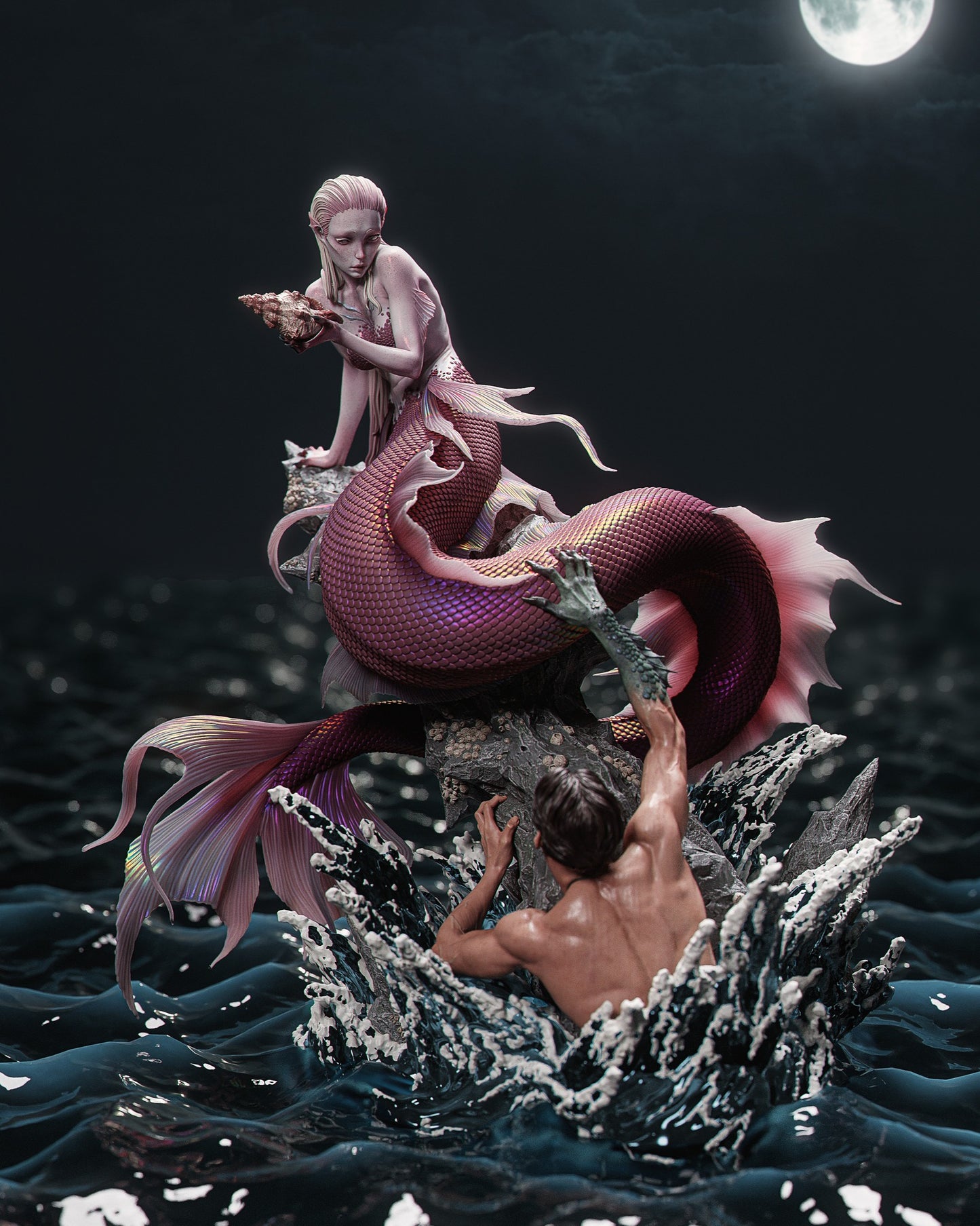 Mermaid Resin Art - MTO (Design by CA3D)