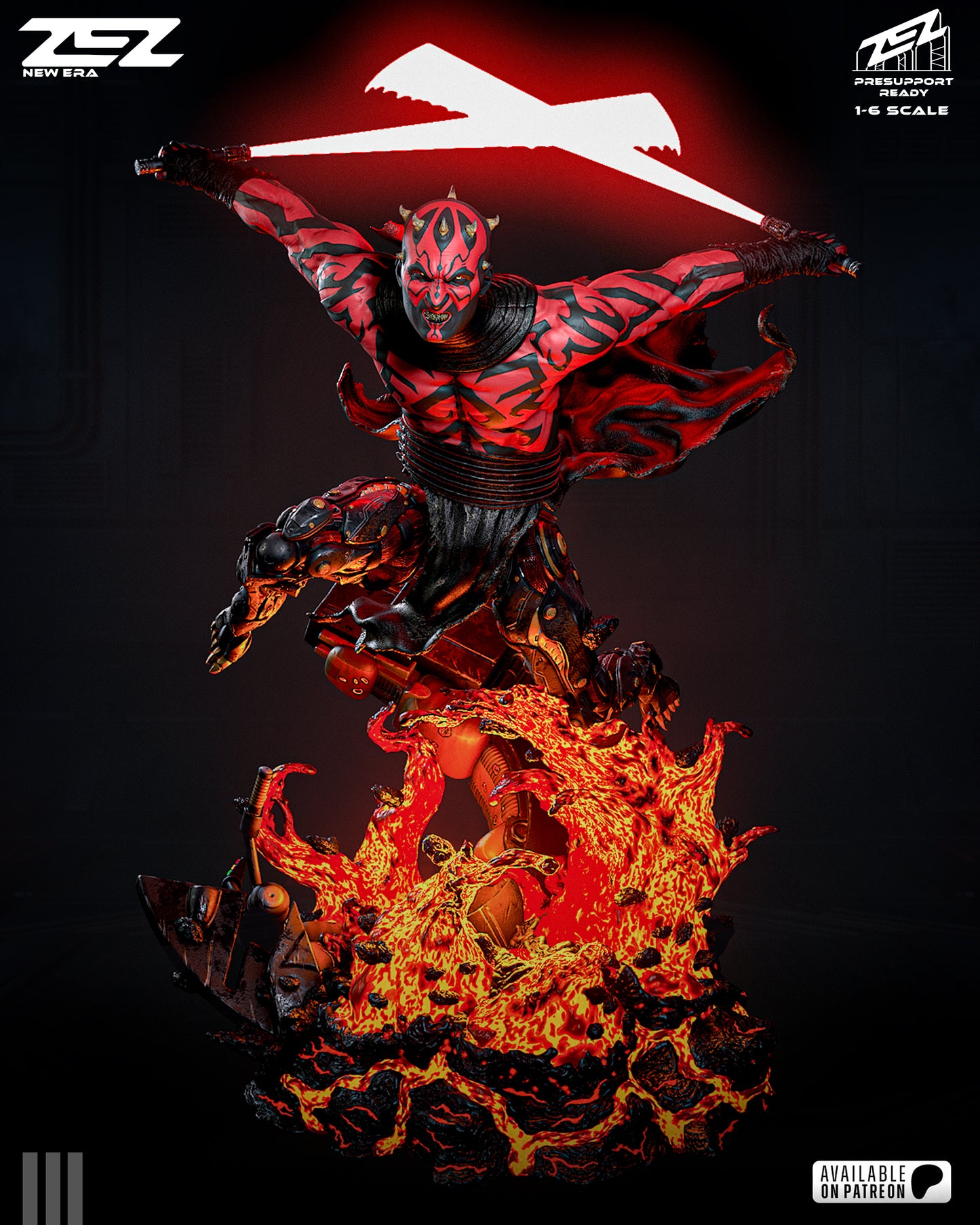 Darth Maul Resin Art (Design by ZEZ Studios)