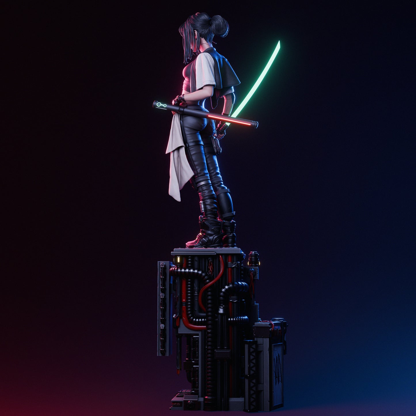 Cyber Samurai Resin Art - MTO (Design by CA3D)