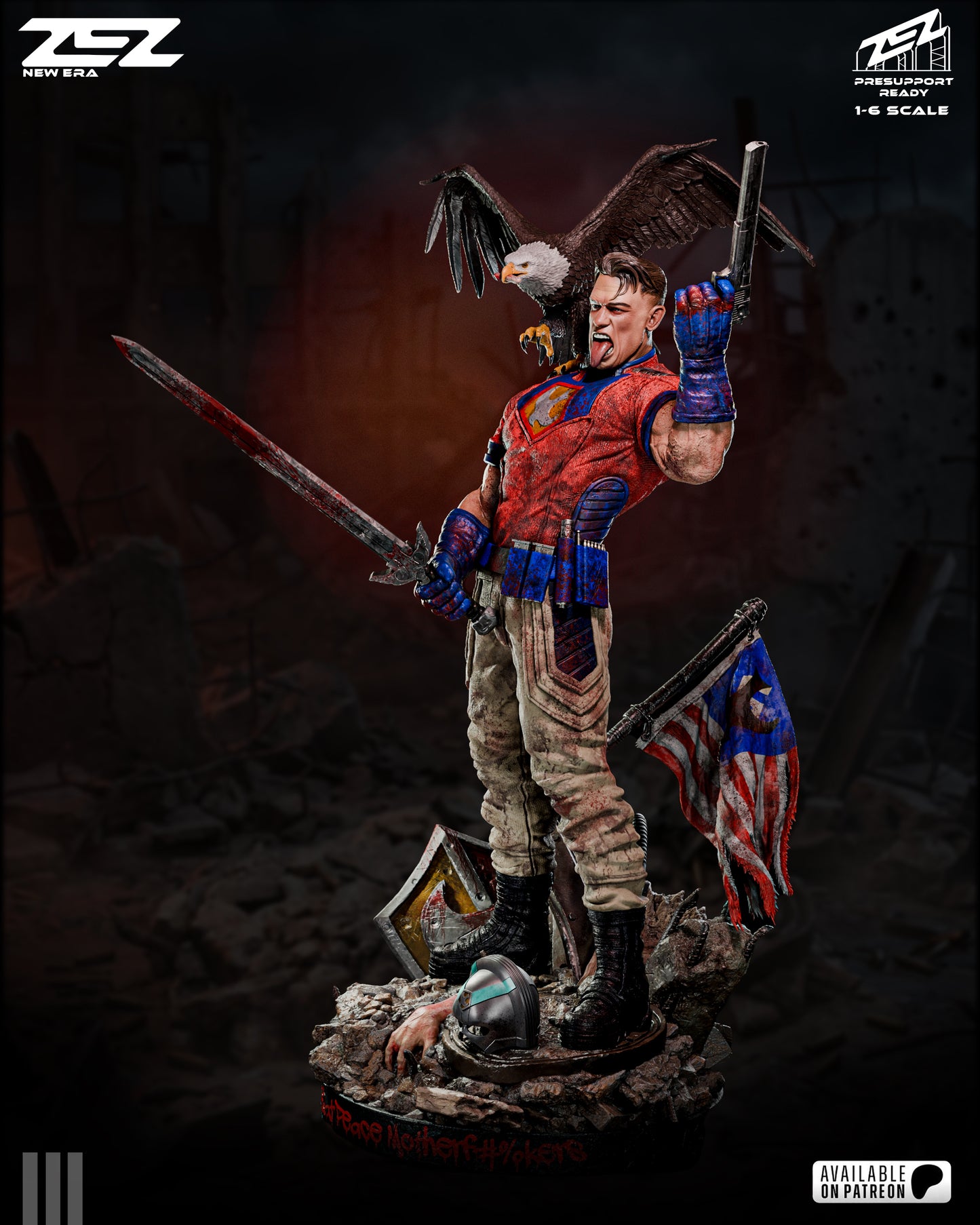 Peacemaker Resin Art (Design by ZEZ Studios)