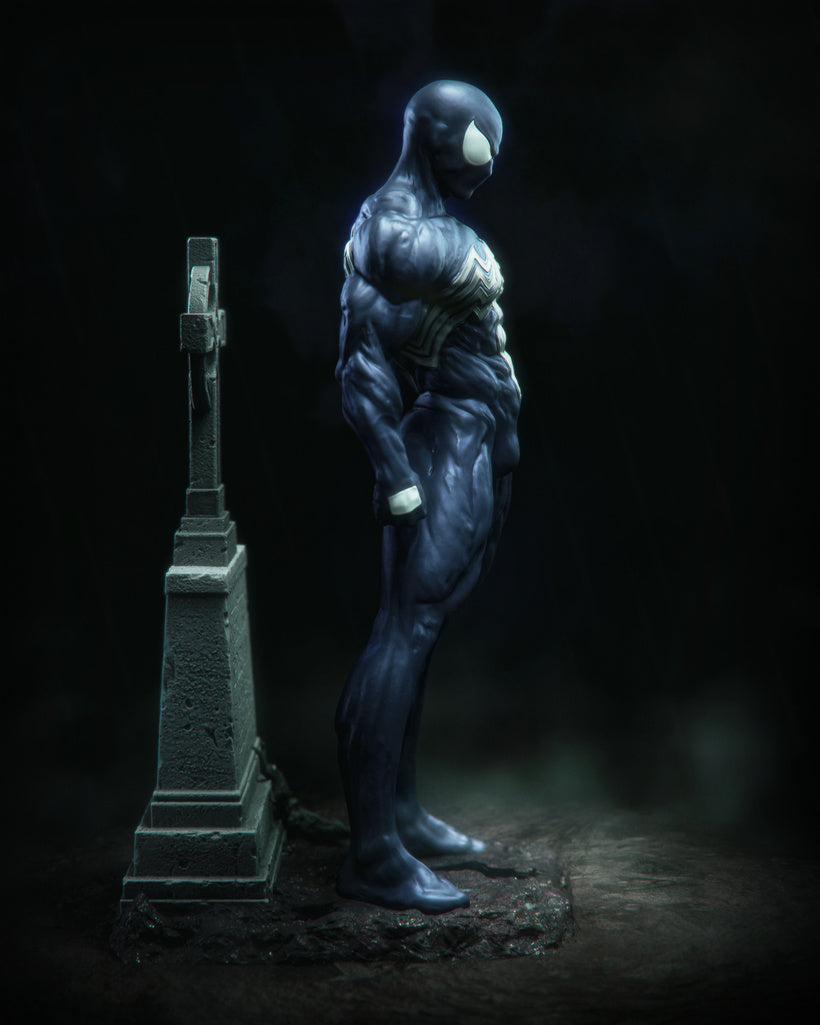 Symbiote Spiderman Resin Art (Design by CA3D)