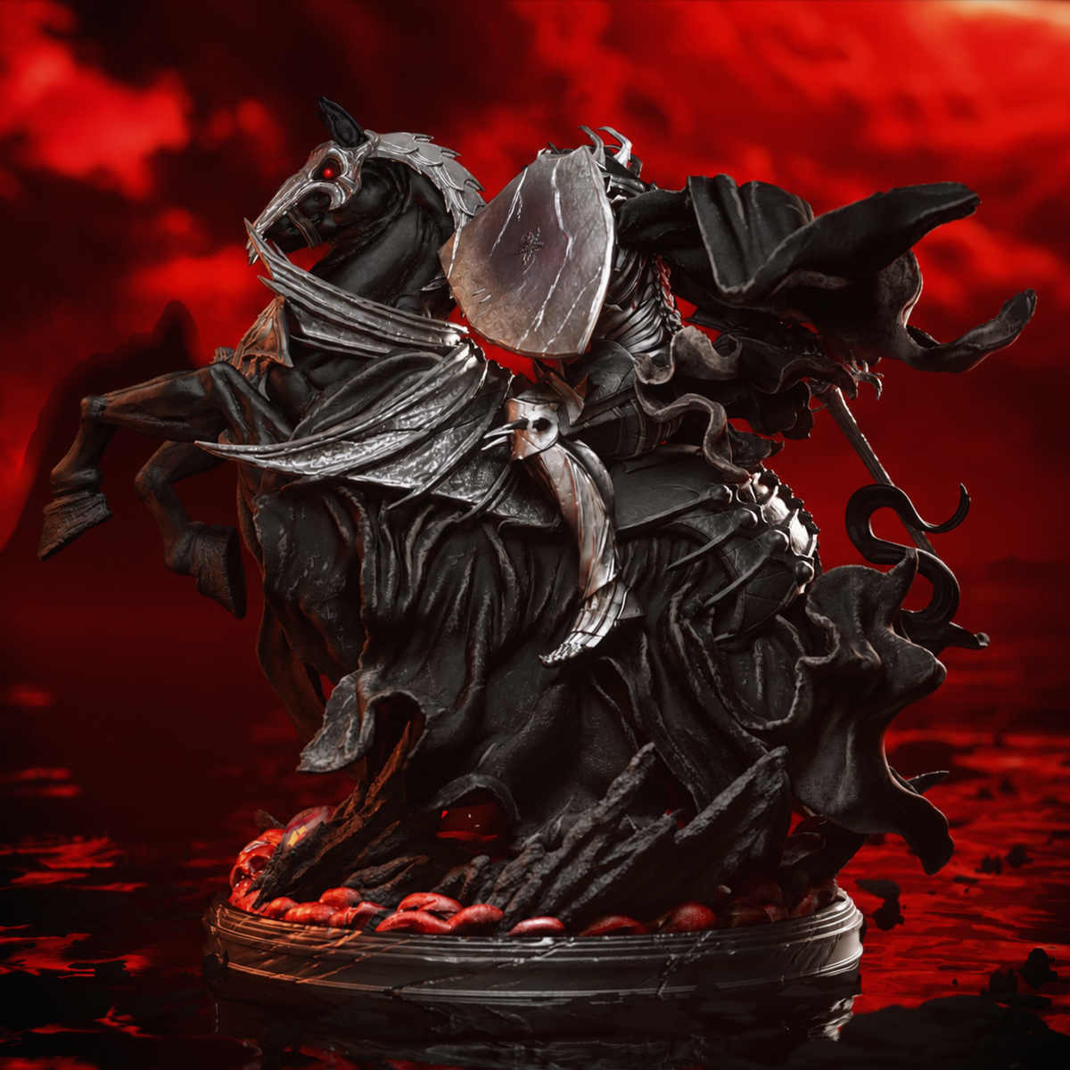 Skull Knight Collectible Resin Art (Design by CA3D)