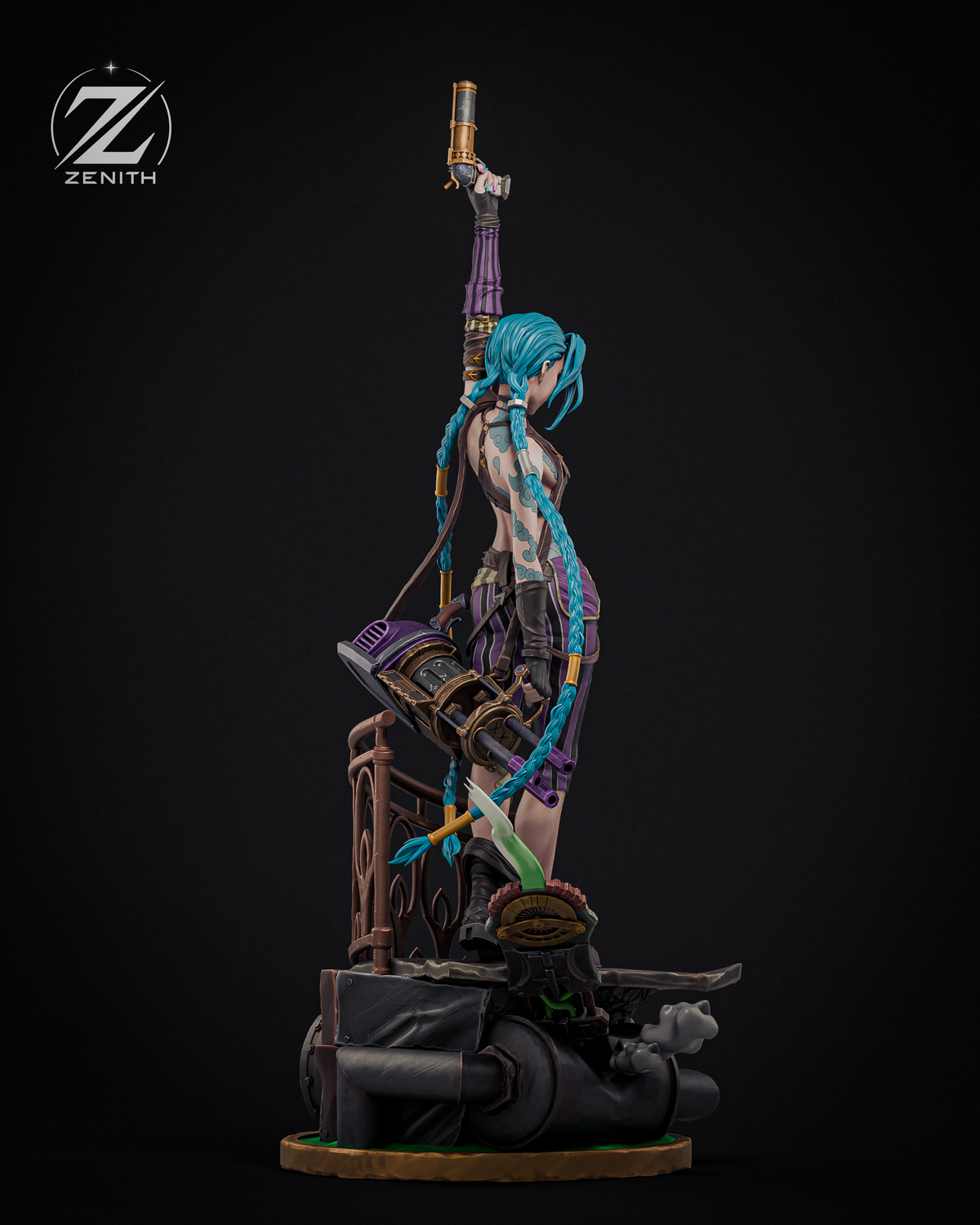 Jinx Arcane Resin Art (Design by Zenith)