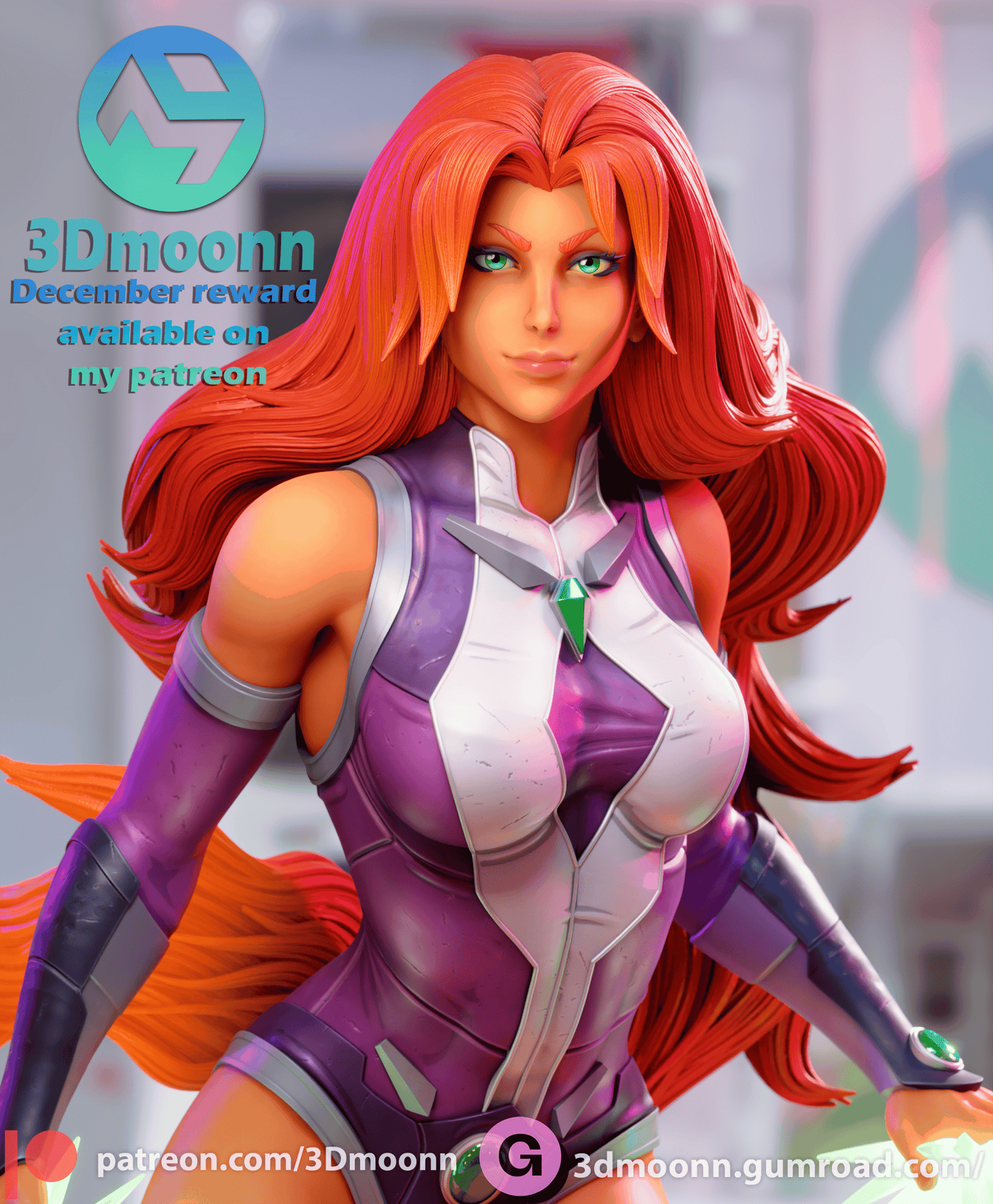 Starfire Resin Fan Art Sculpture 3DMoonn