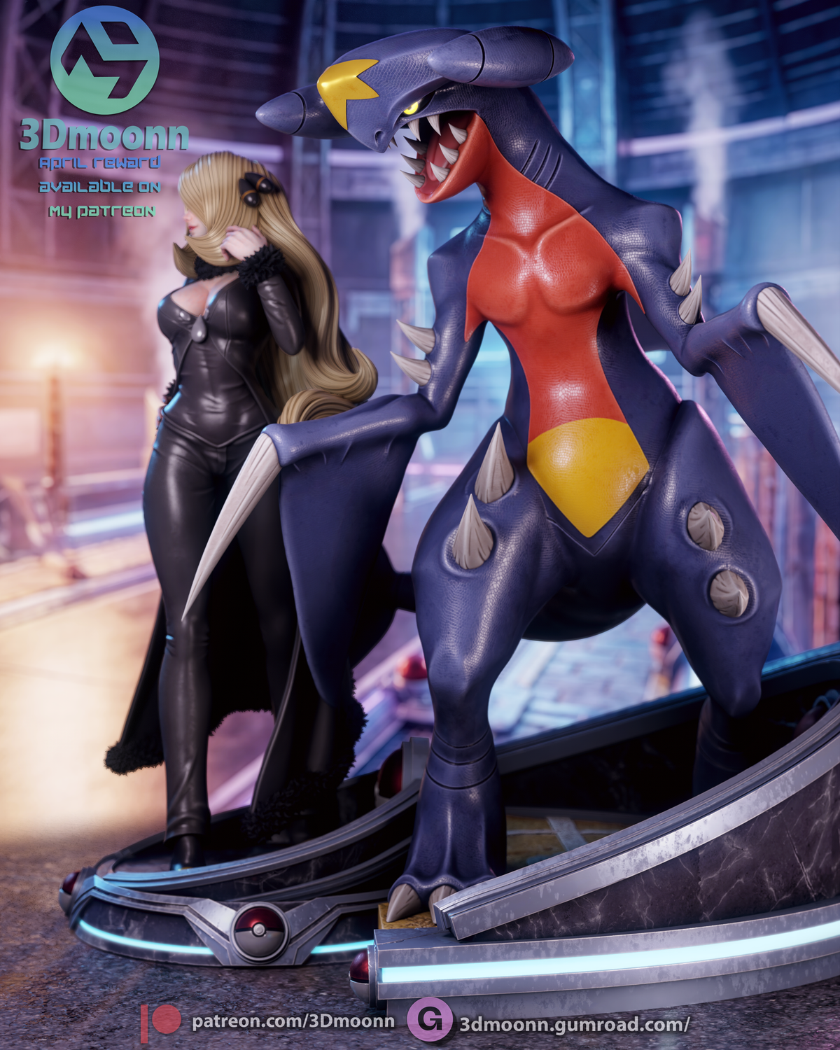 Pokemon Cynthia Resin Sculpture Fan Art - MTO (3DMoonn)