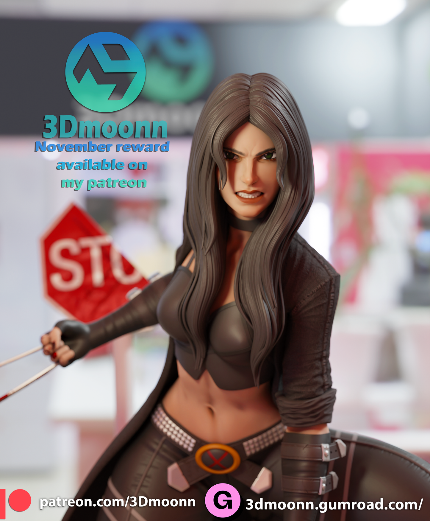 X-23 Resin Fan Art Sculpture 3DMoonn