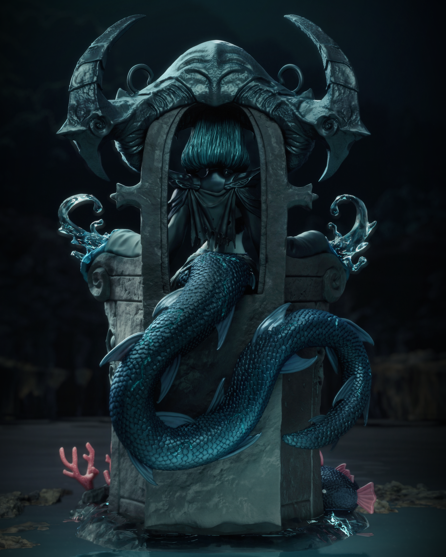 Azashara the Drowned Princess Resin Art - MTO (Design by CA3D)