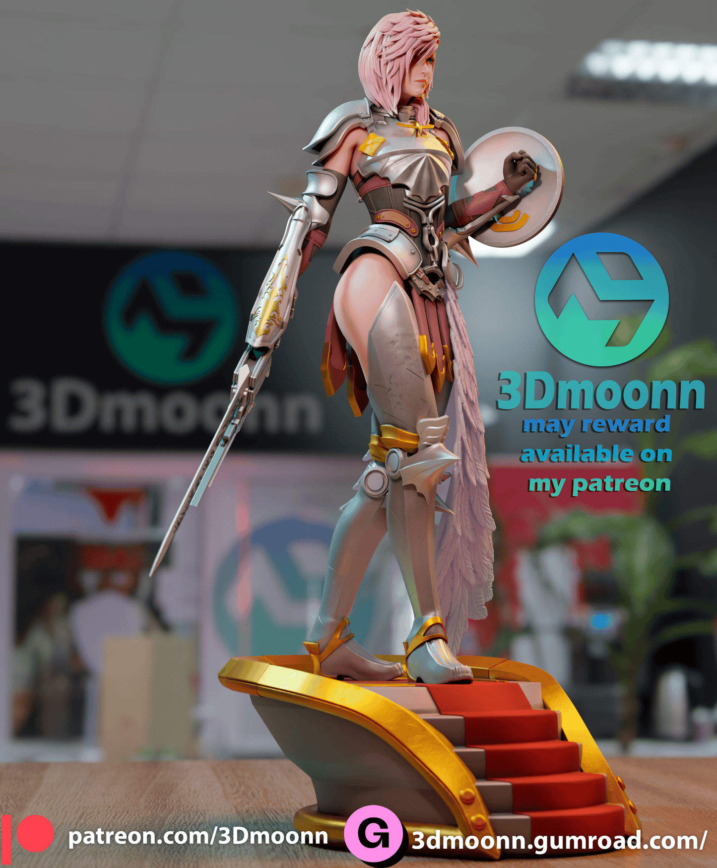 Lightning Resin Fan Art Sculpture 3DMoonn