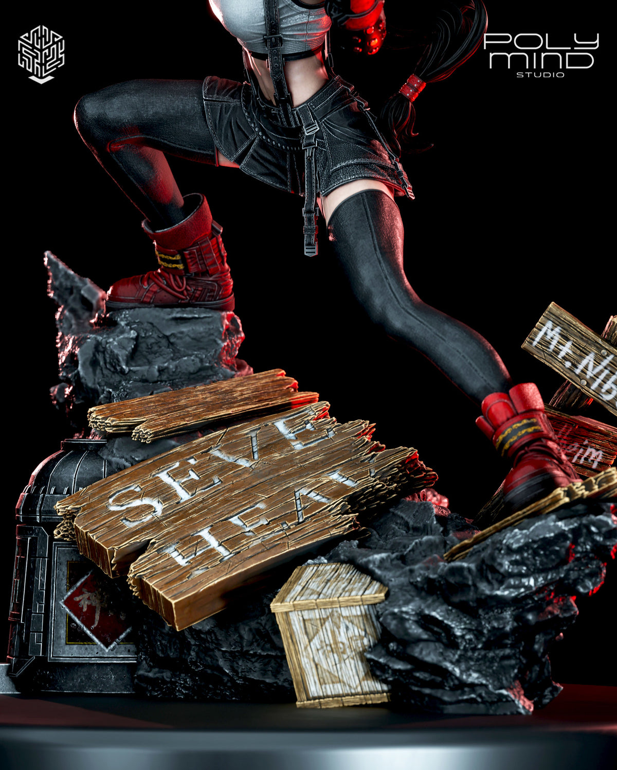 Tifa Lockhart Final Fantasy Resin Art (PolyMind Version)