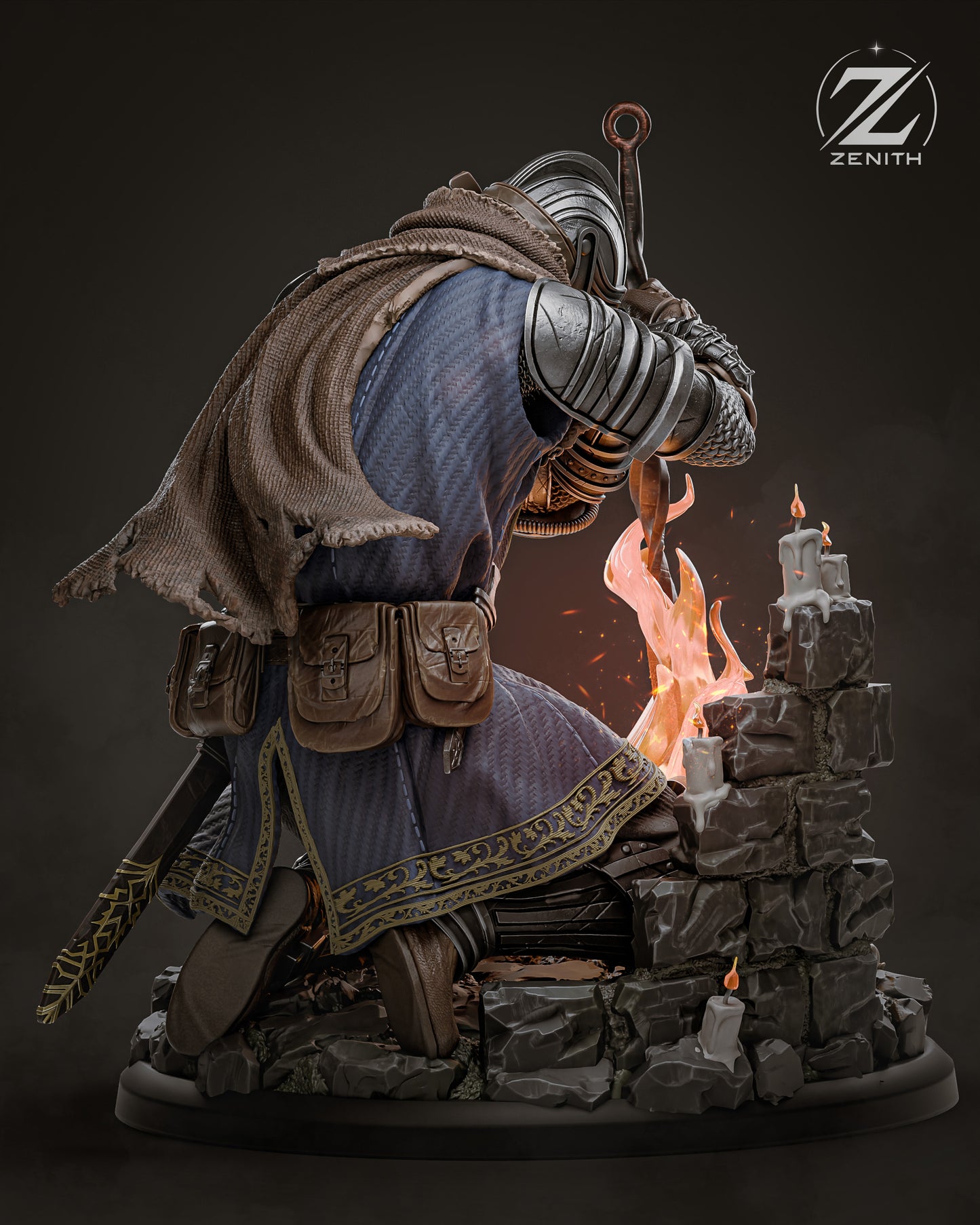 Dark Souls Fireside Resin Art (Design by Zenith)