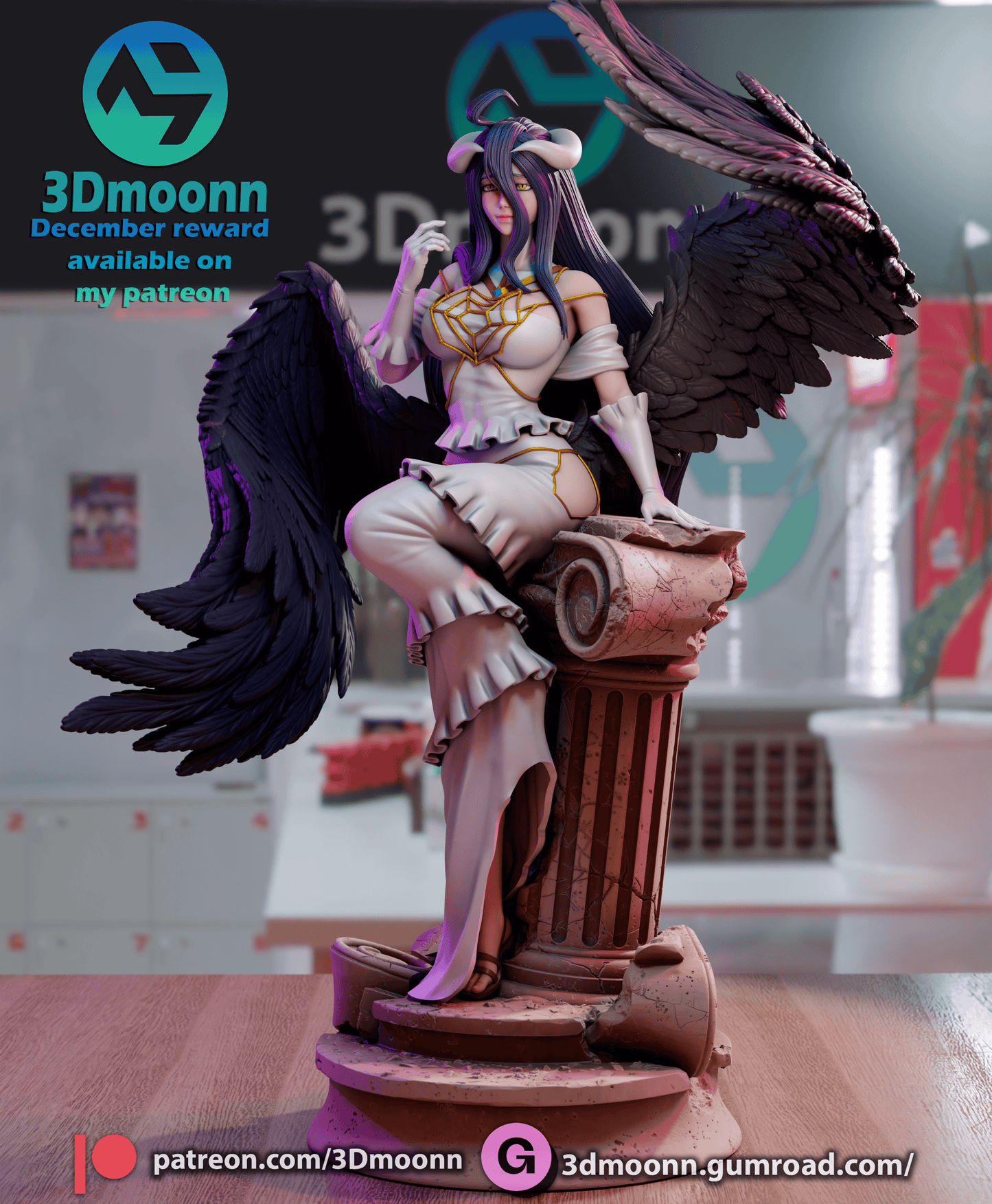 Albedo Resin Fan Art Sculpture (3DM)