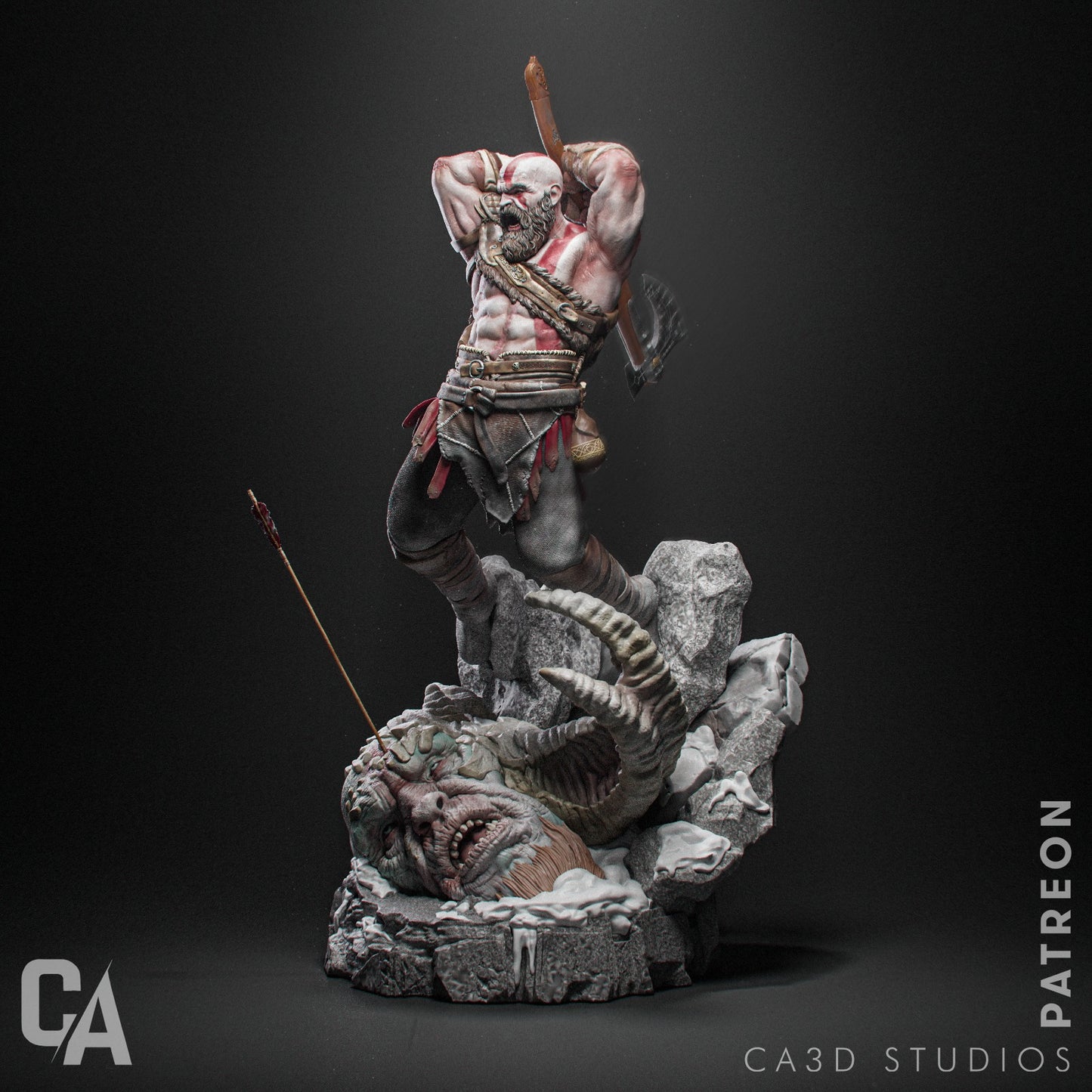 God of War Kratos Collectible Resin Fan Art Pro Painted - MTO