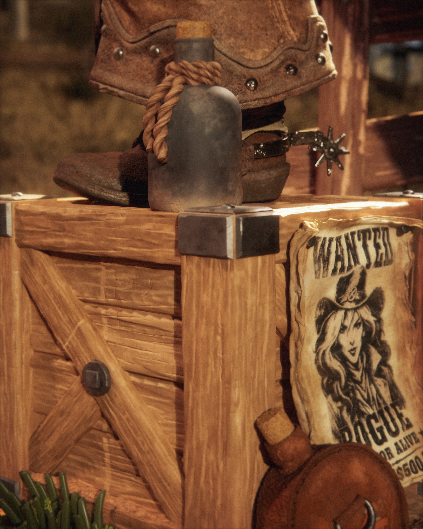 Cowgirl Rogue Resin Art (Design by CA3D)