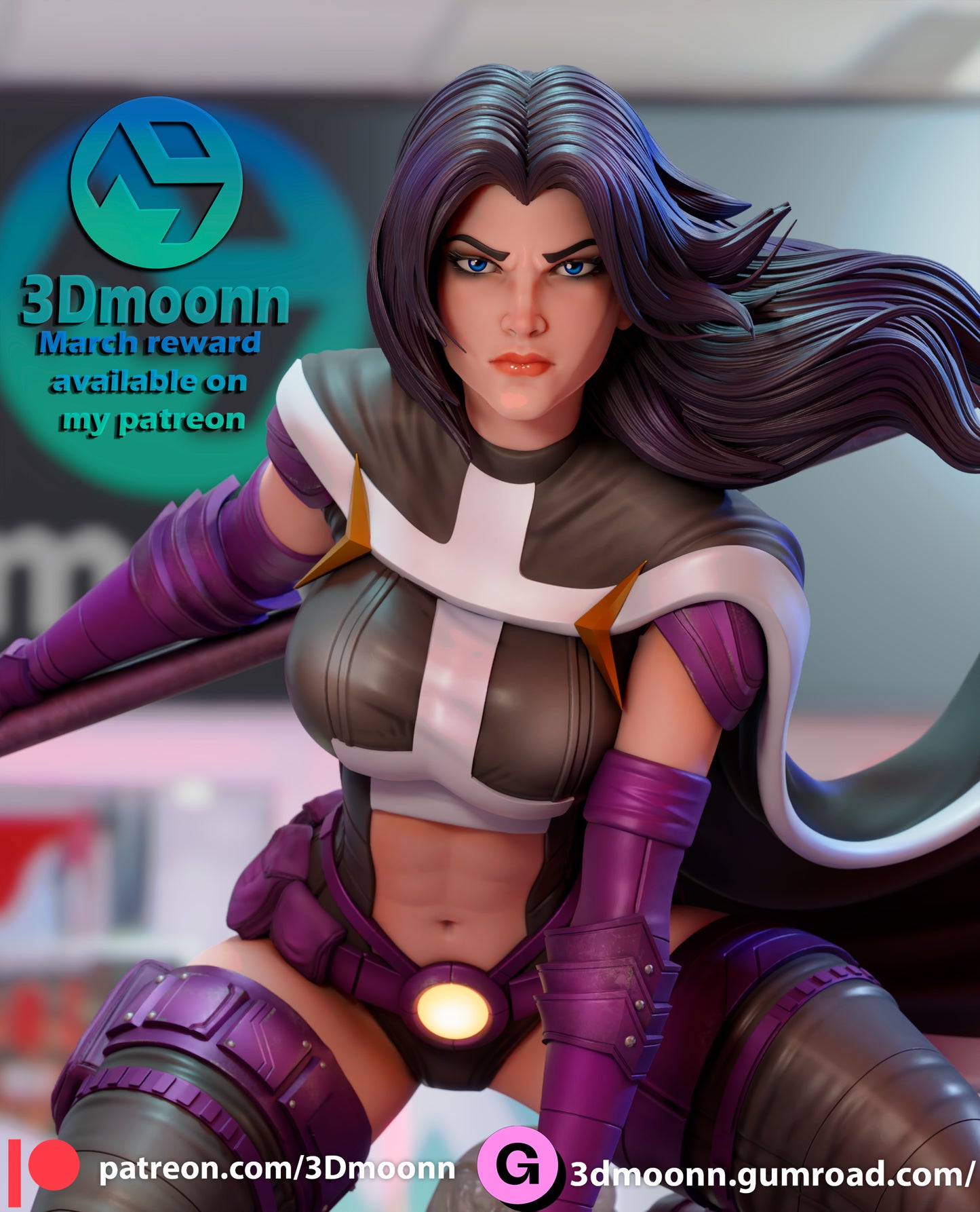 Huntress Resin Fan Art Sculpture 3DMoonn