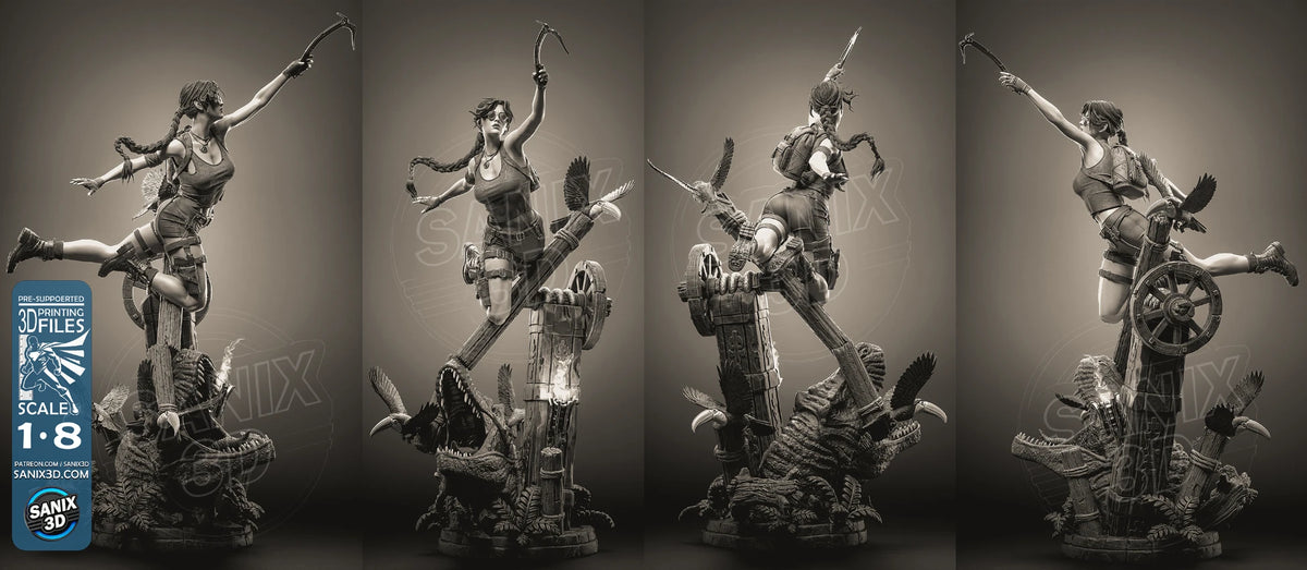 Tomb Raider Legacy of Atlantis Resin Art (Design by Sanix3D)