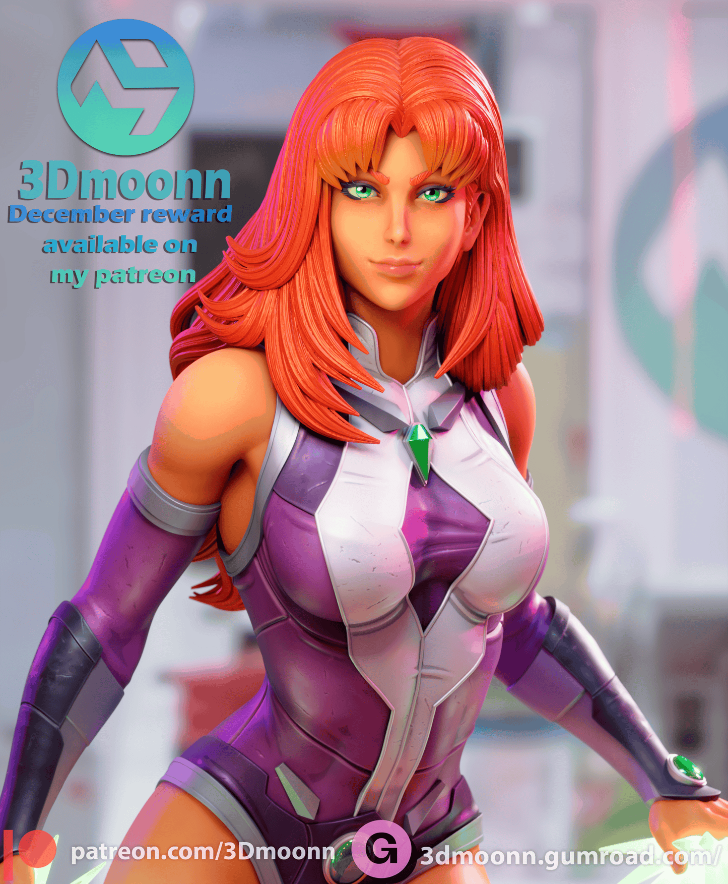 Starfire Resin Fan Art Sculpture 3DMoonn