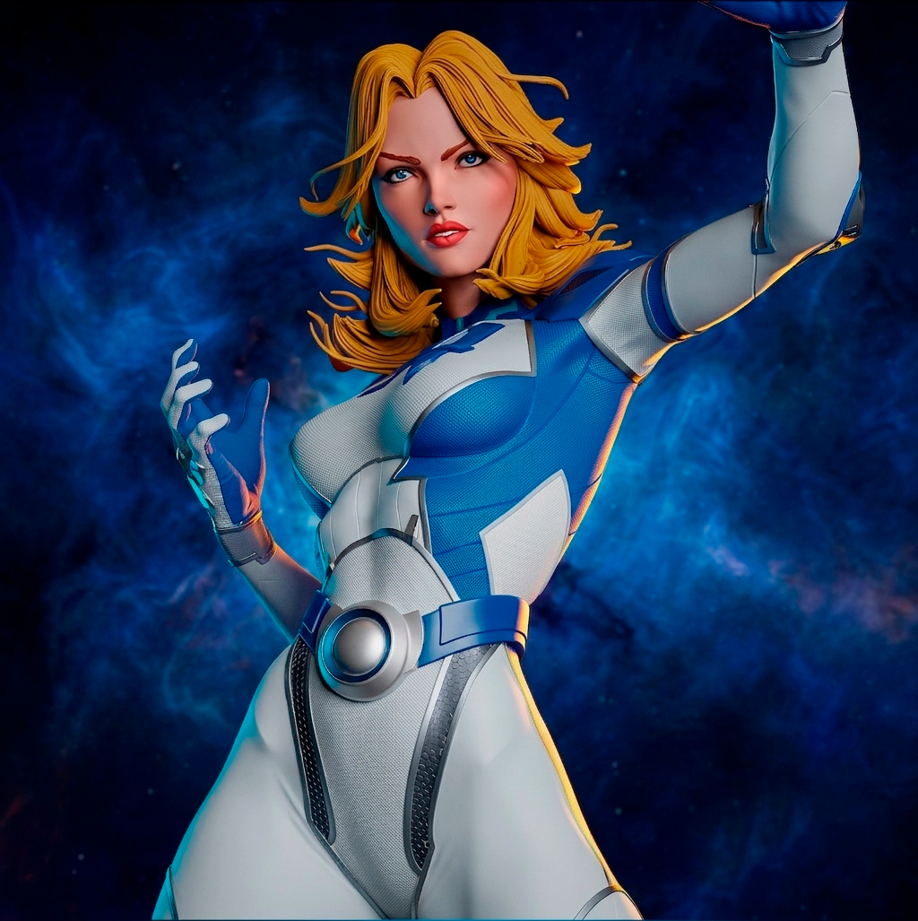 Invisible Woman Marvel Rivals Resin Art (Design by CA3D)
