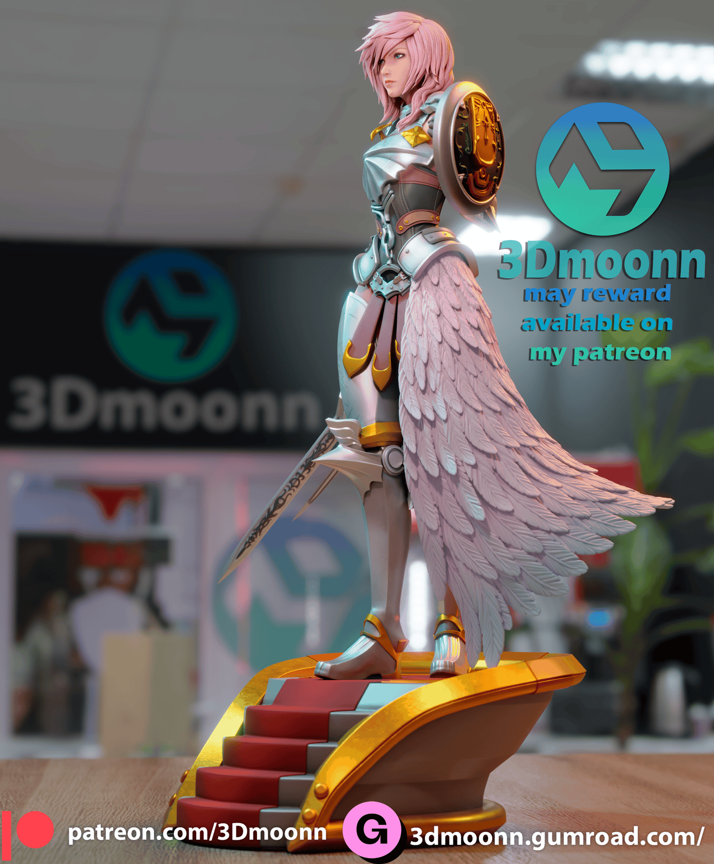 Lightning Resin Fan Art Sculpture 3DMoonn