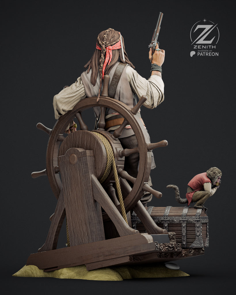 Jack Sparrow Resin Fan Art MTO (Design by Zenith)