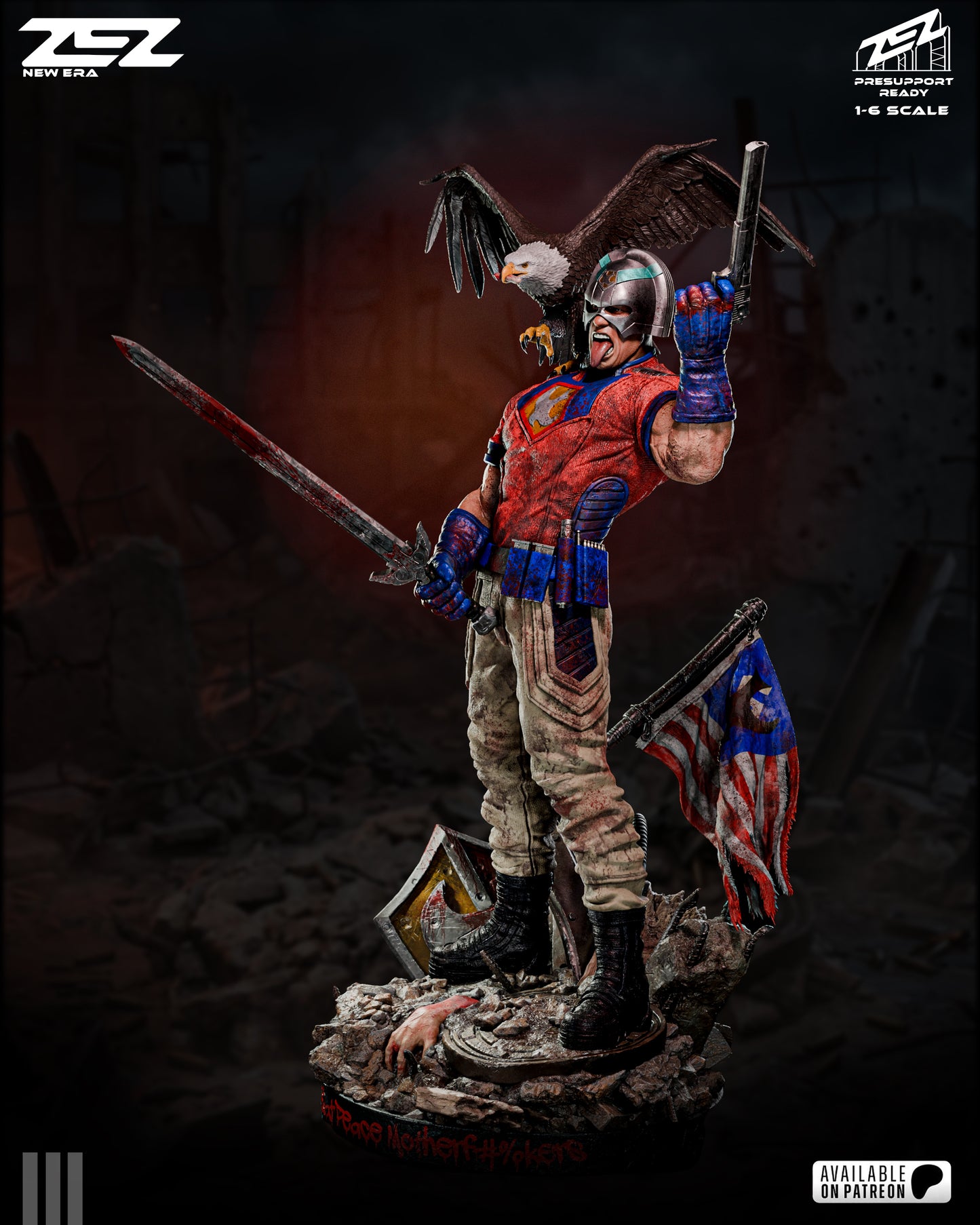 Peacemaker Resin Art (Design by ZEZ Studios)
