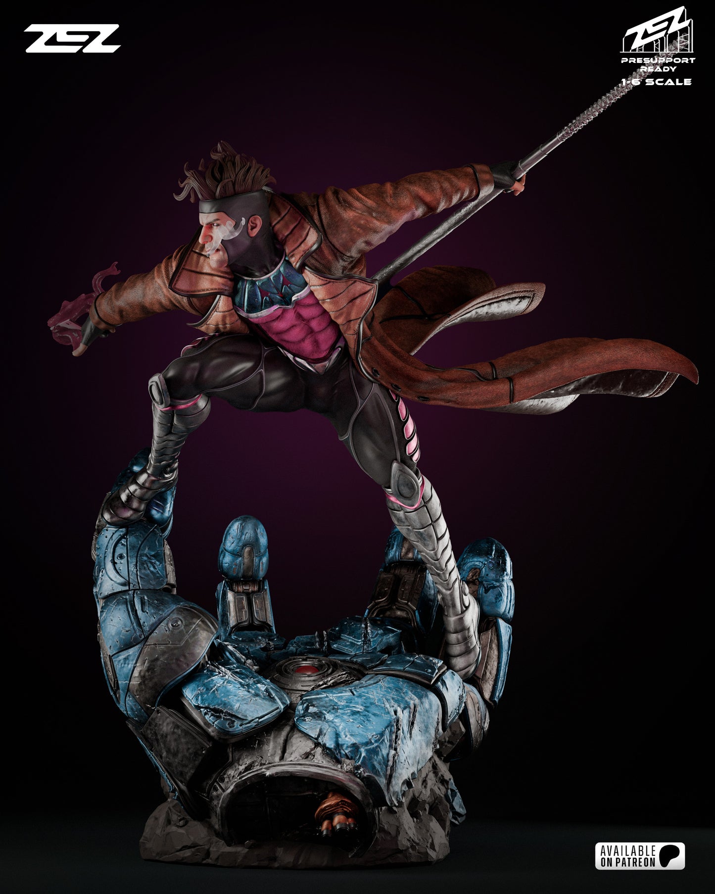Gambit Resin Sculpture Fan Art - MTO (ZEZ)