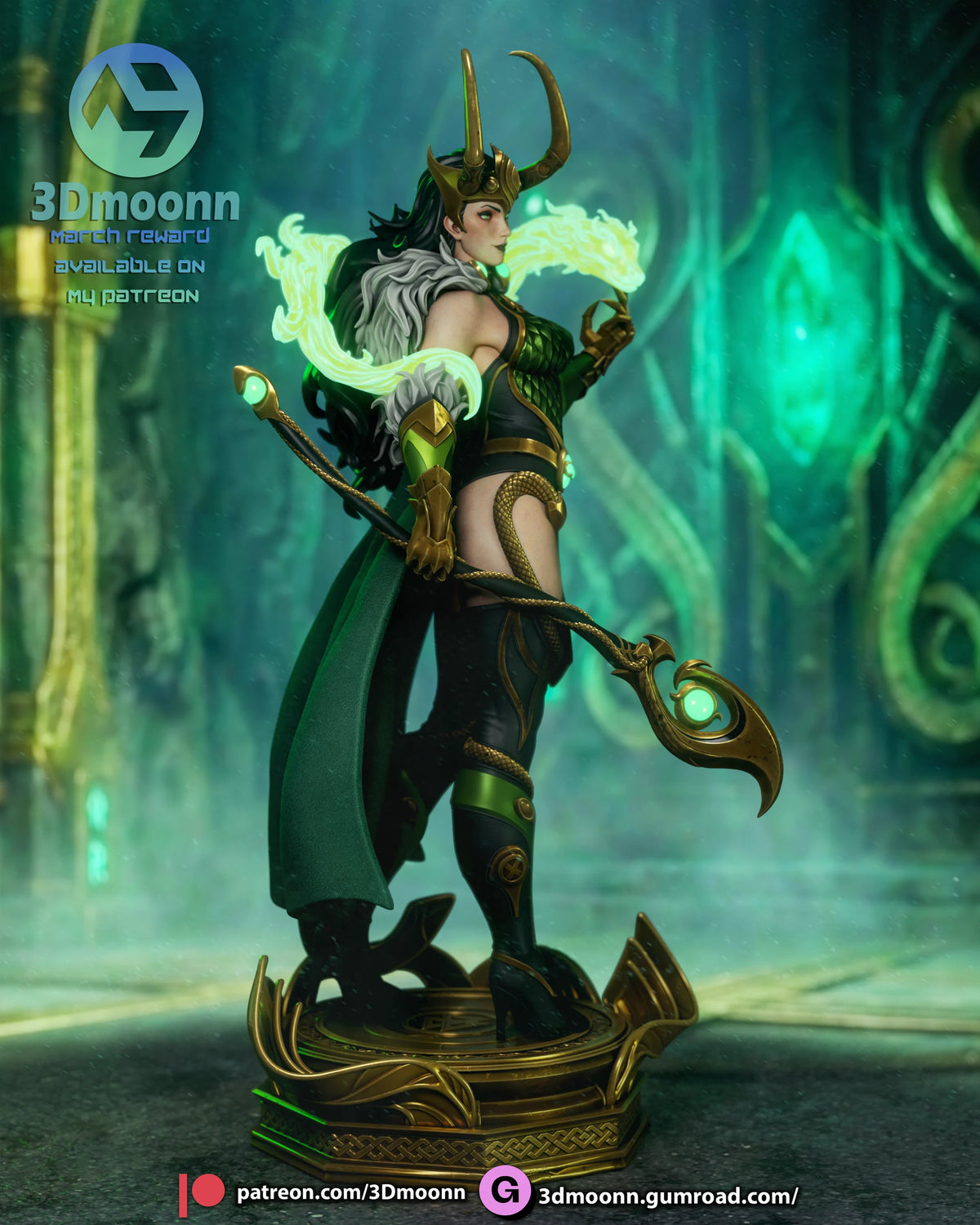 Lady Loki Resin Sculpture Fan Art - MTO (3DMoonn)