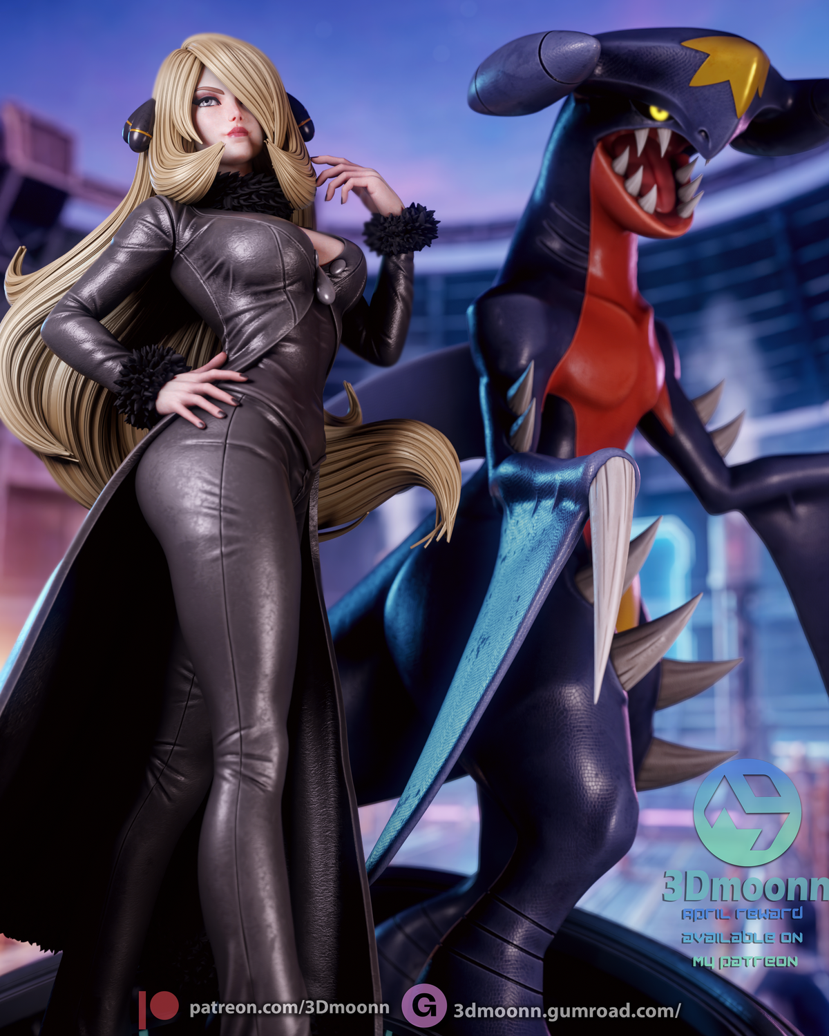 Pokemon Cynthia Resin Sculpture Fan Art - MTO (3DMoonn)