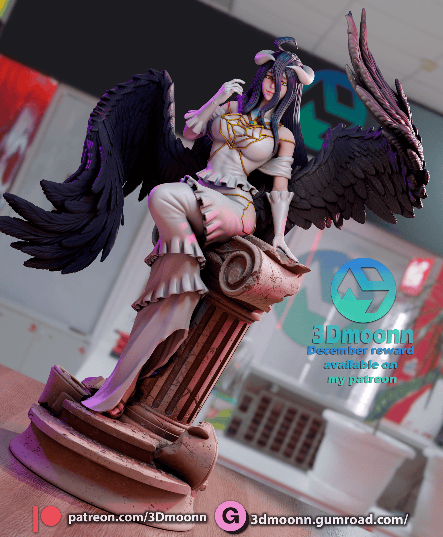 Albedo Resin Fan Art Sculpture (3DM)