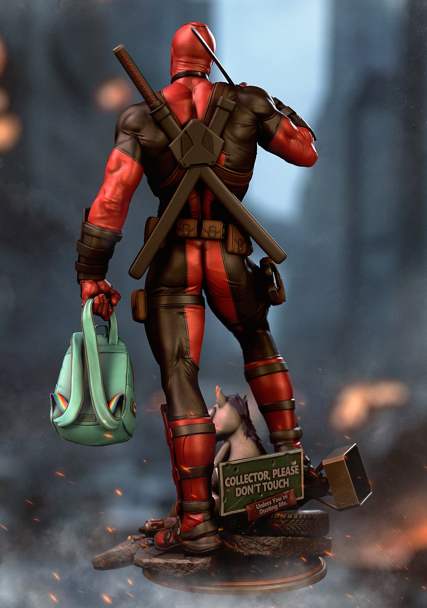 Deadpool Resin Art (Design by CA3D)