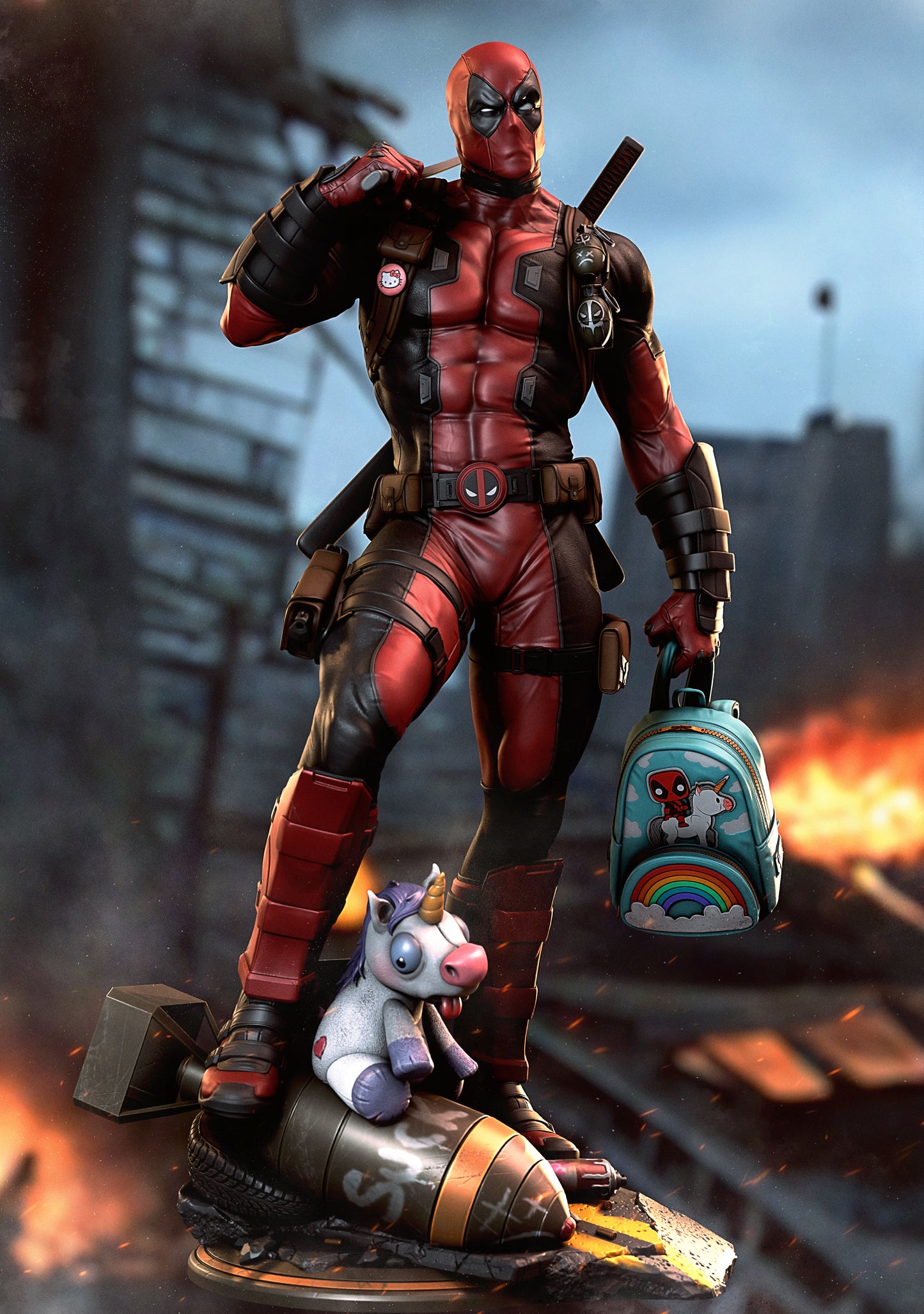 Deadpool Resin Art (Design by CA3D)