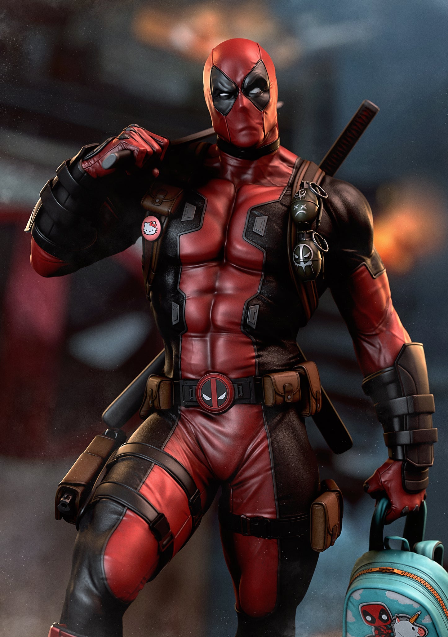 Deadpool Resin Art (Design by CA3D)