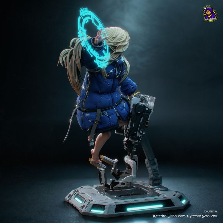 Lunar Android Resin Art (Design by Bulkamancer)
