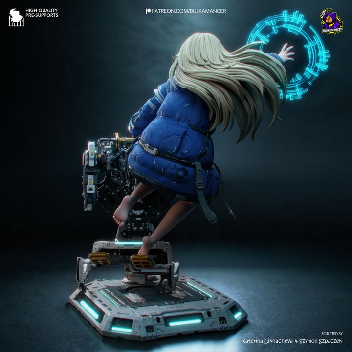 Lunar Android Resin Art (Design by Bulkamancer)